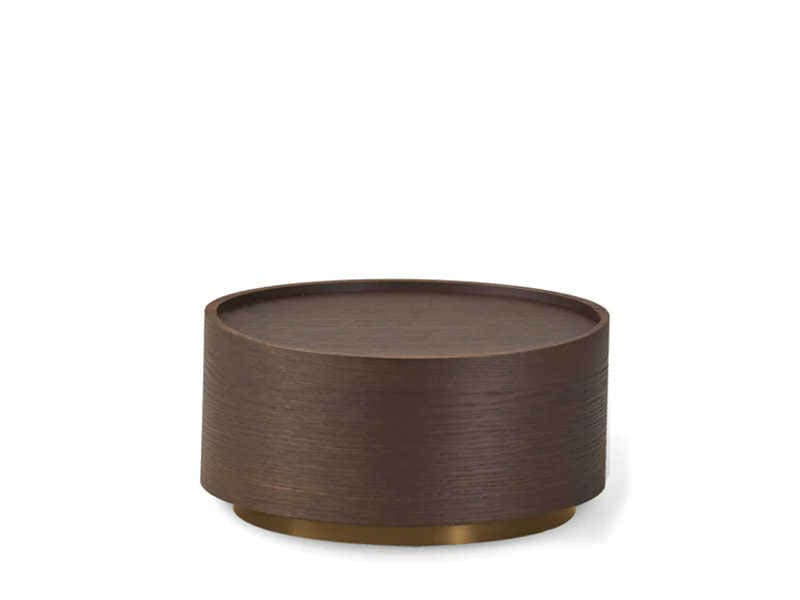 Pianca Dedalo 1-Drawer Brown Oak Wood Nightstand