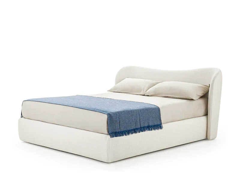 Pianca Embrace Beige Upholstered Queen Panel Bed