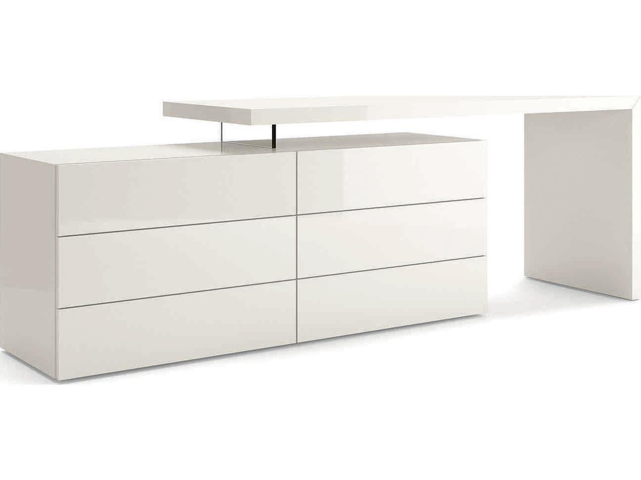 Pianca People Matt White Secretary Desk