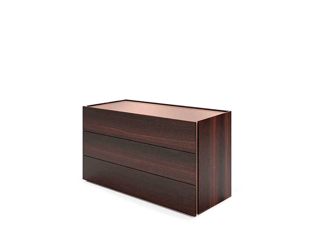 Pianca Atlante 3-Drawers Brown Oak Wood Dresser