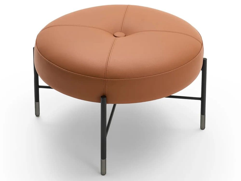 Pianca Mambo Round Ottoman polo 14/matt black