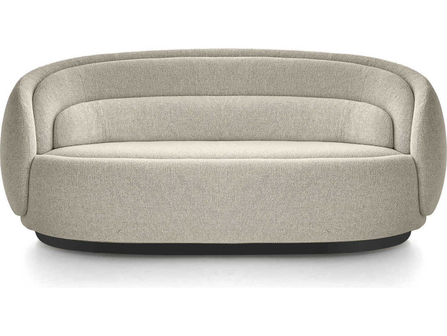 Pianca Peonia Zea Black Plinth Beige Upholstered Sofa