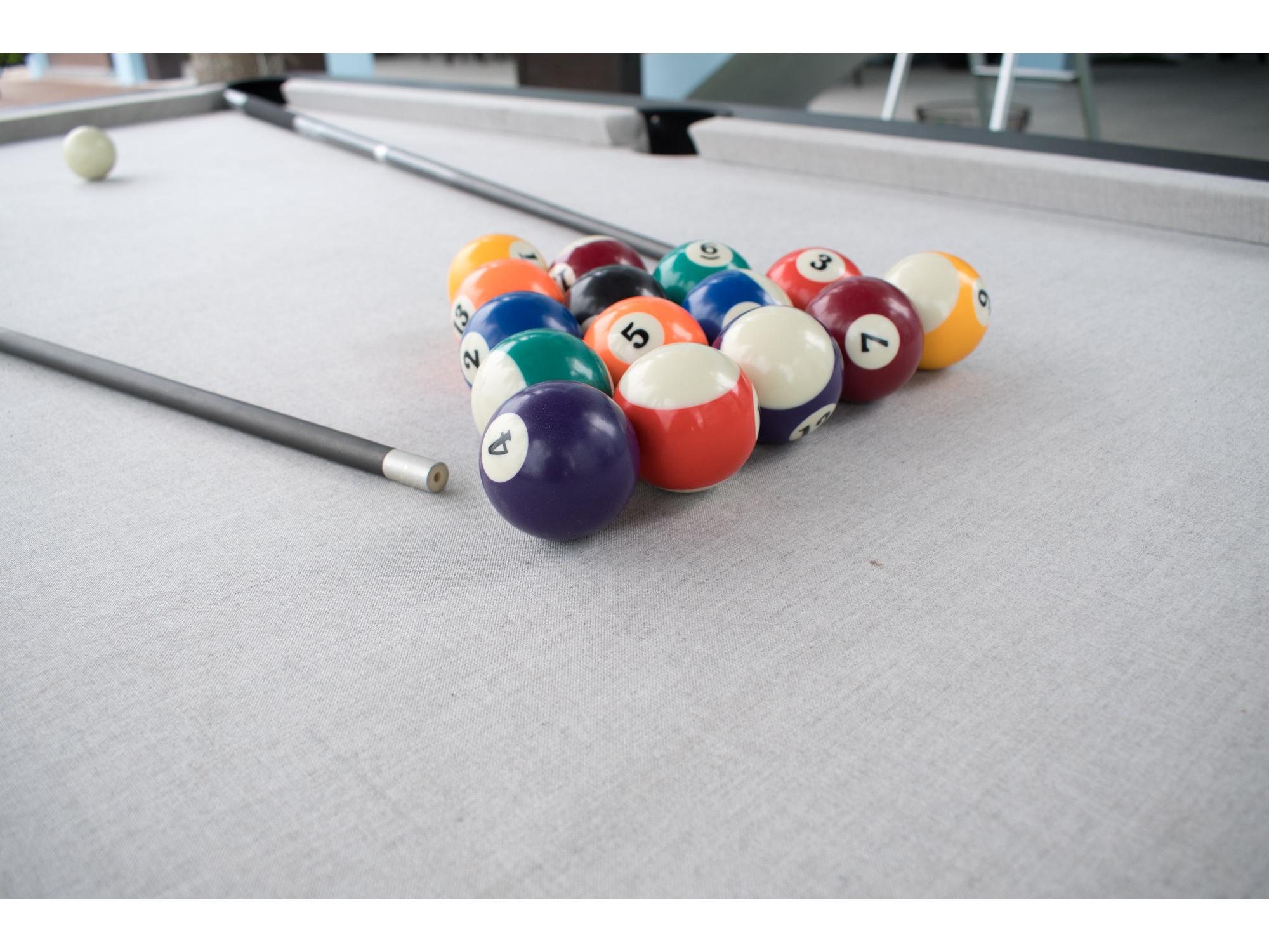 Panama Jack Outdoor Polywood Slate Black Indoor/Outdoor Billiard Table