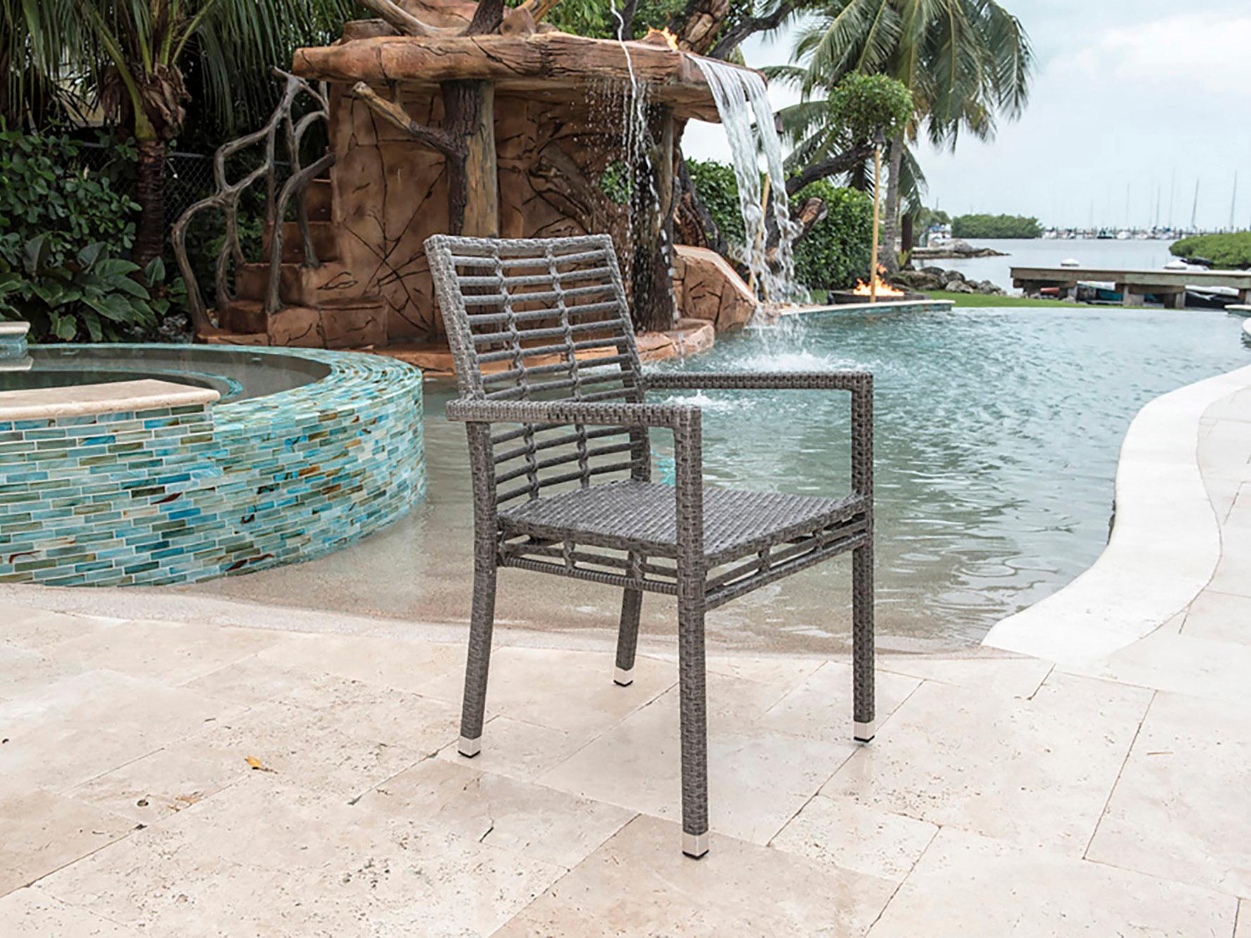 Panama Jack Graphite Set of 2 Stackable Armchairs