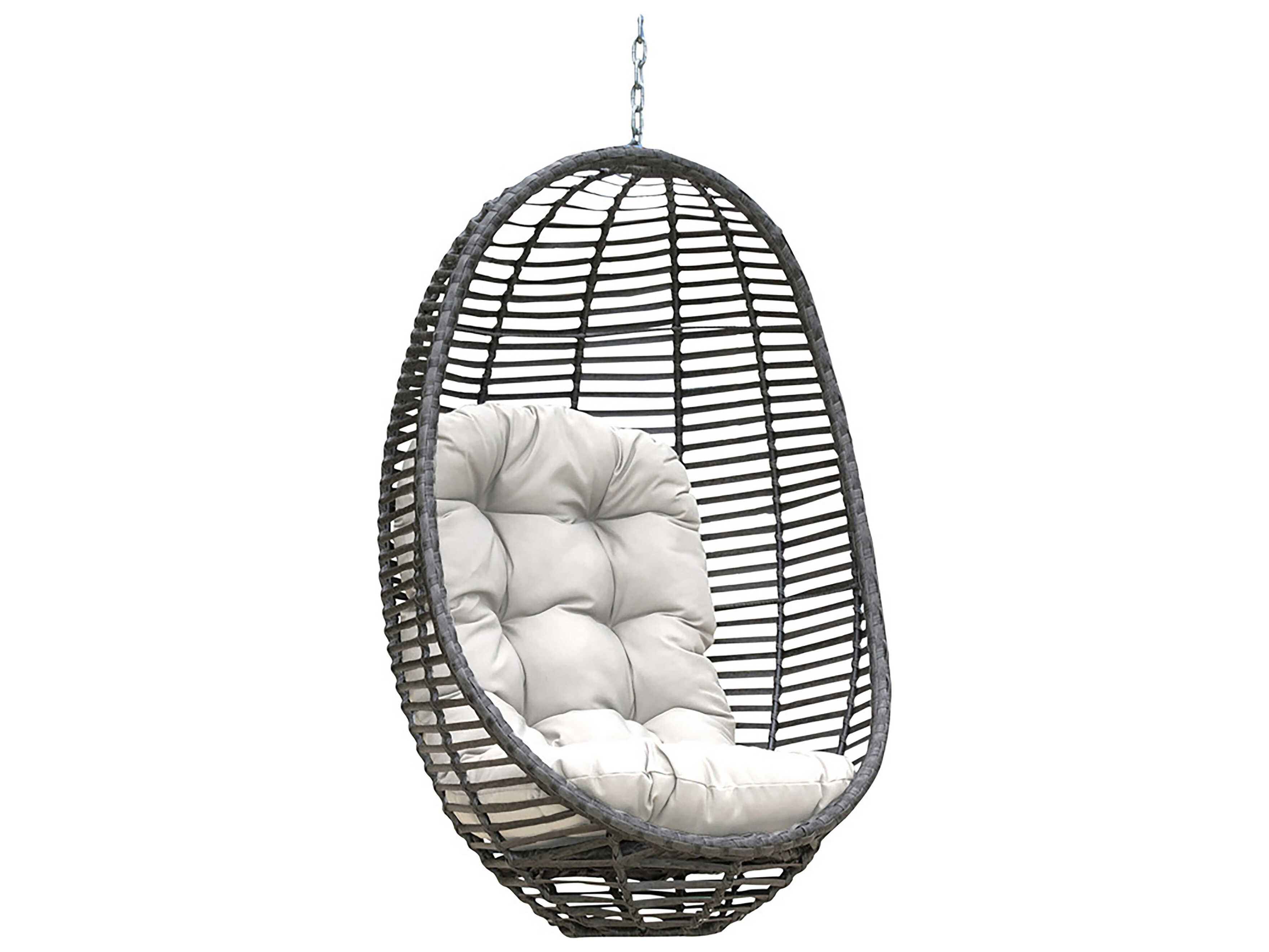 Panama Jack Graphite Wicker Cushion Outdoor Patio Swing