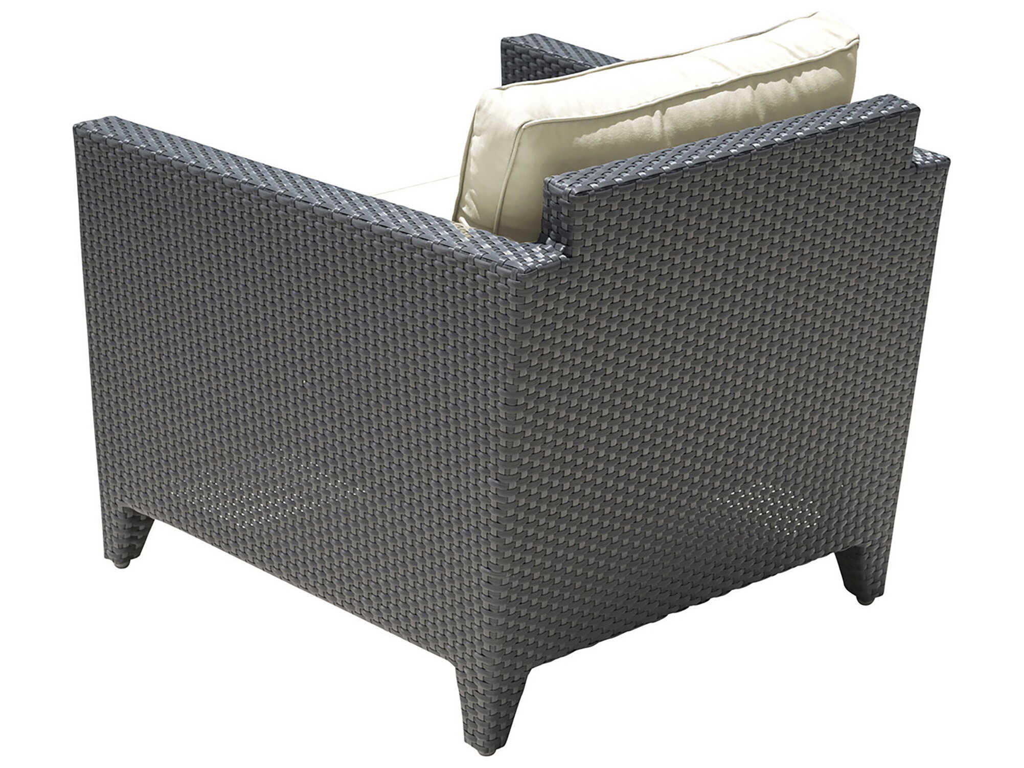 Panama Jack Onyx Wicker Cushion Outdoor Patio Lounge Chair