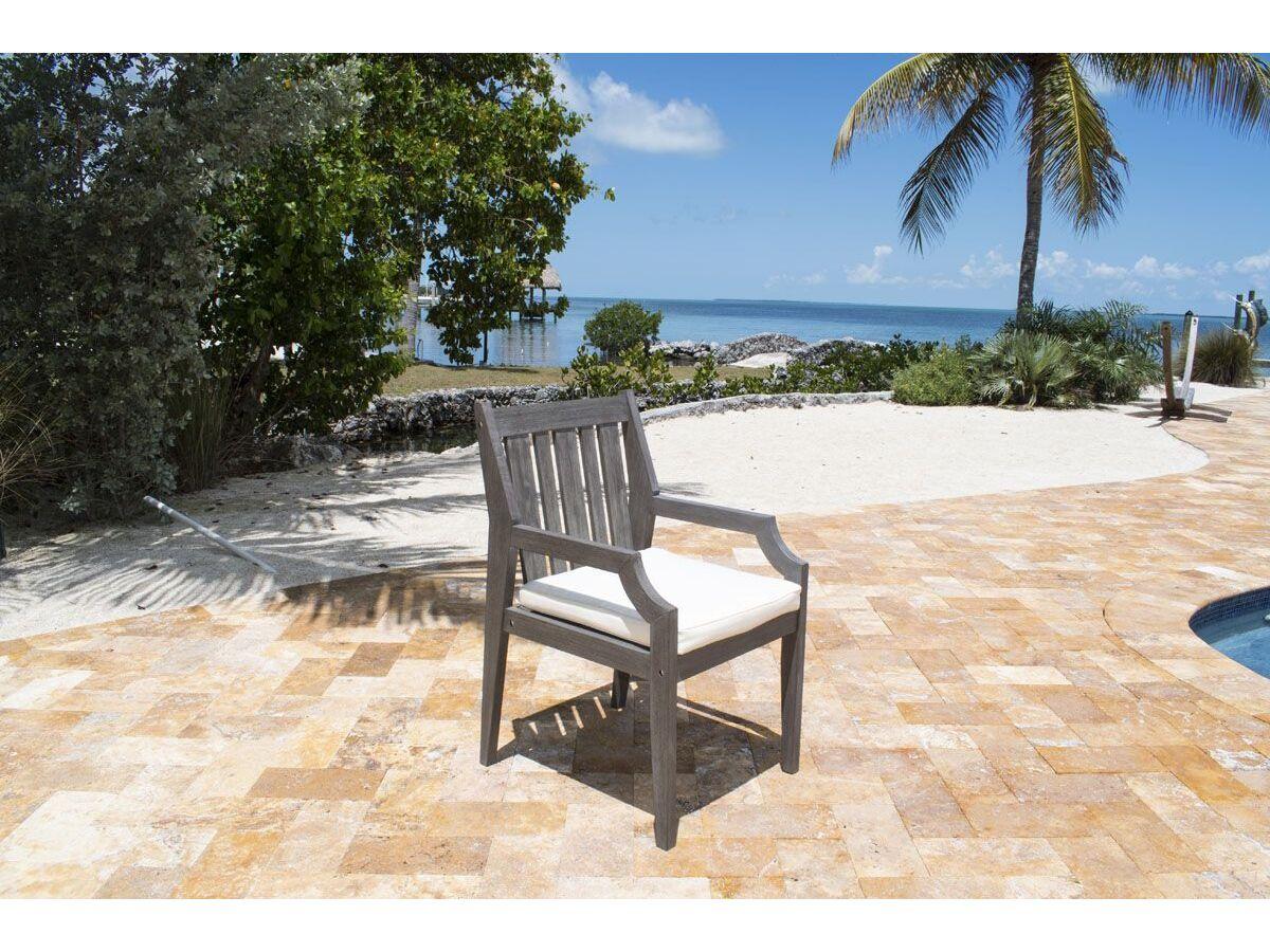 Panama Jack Poolside Aluminum Cushion Patio Dining Arm Chair