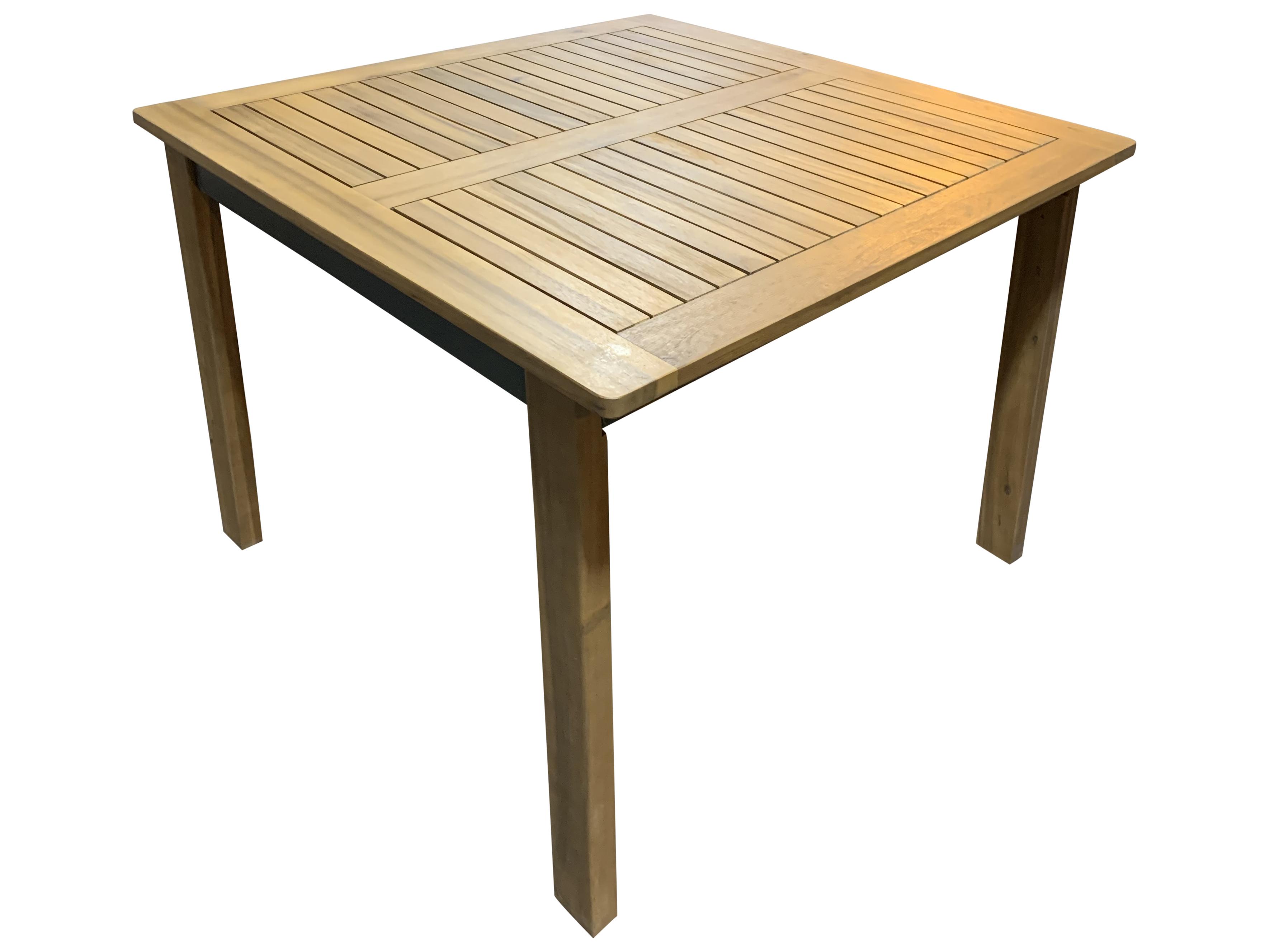 Panama Jack Outdoor Boca Grande Acacia Wood Aluminum 5 Piece Square Dining Set