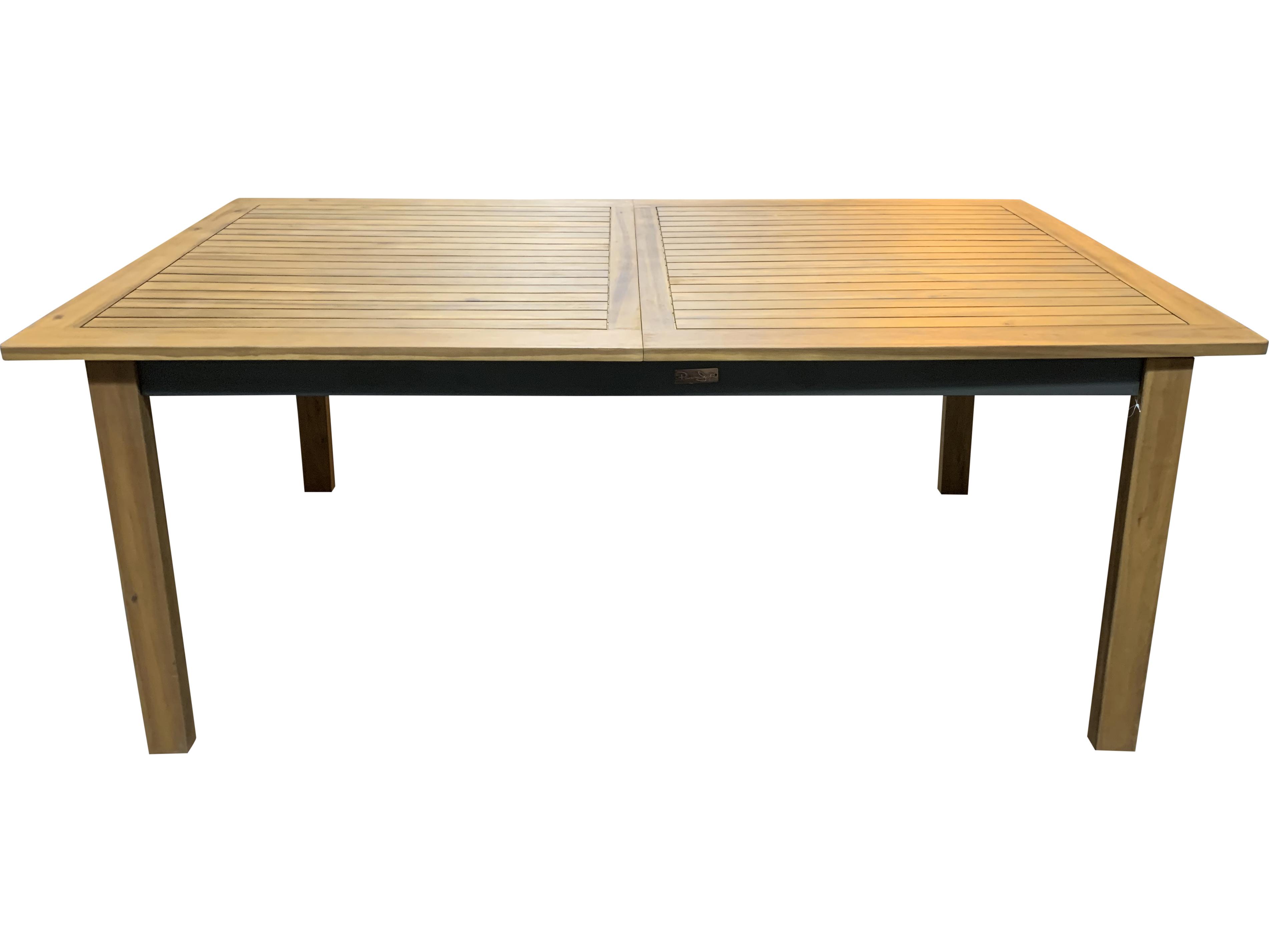 Panama Jack Outdoor Boca Grande Acacia Wood Aluminum 7 Piece Rectangular Dining Set