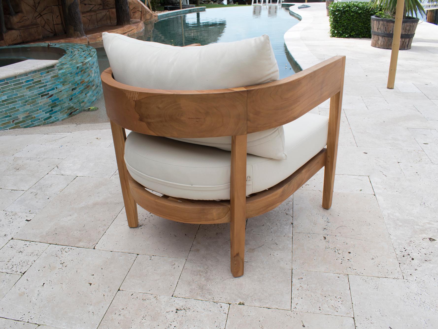 Panama Jack Outdoor Bali Teak Cushion Lounge Chair