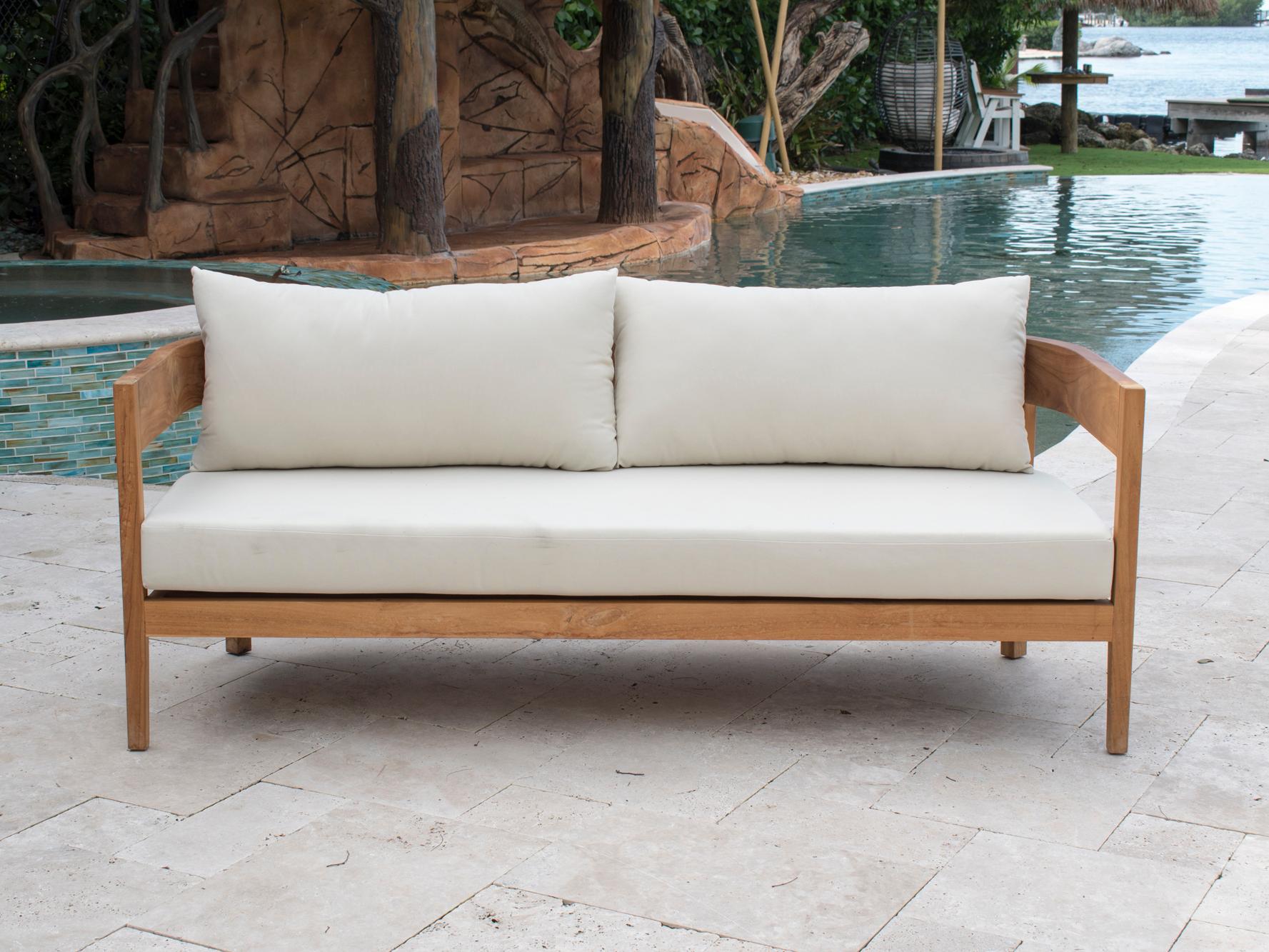 Panama Jack Outdoor Bali Teak Cushion Sofa