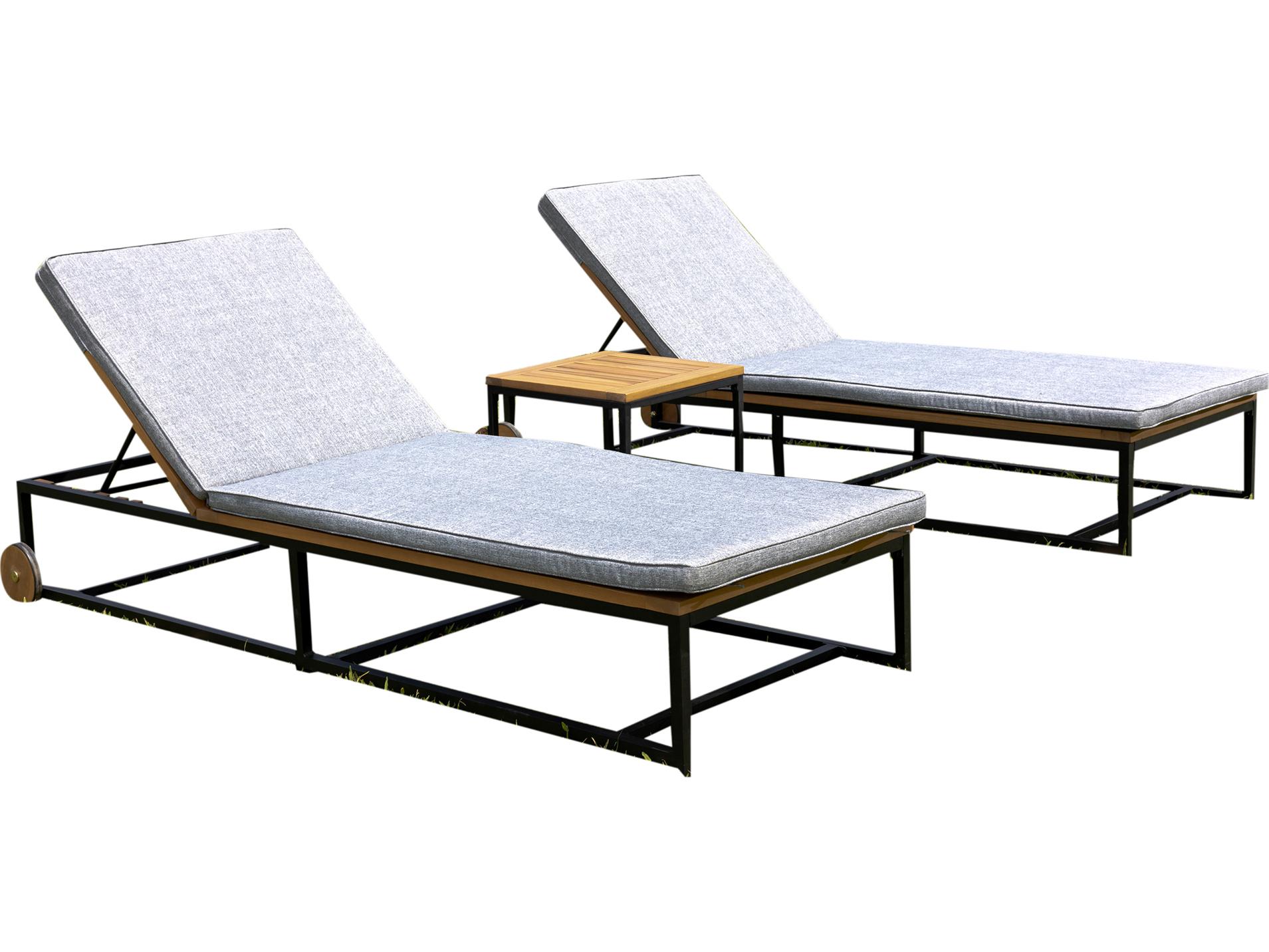 Panama Jack Lakewood 3-Piece Chaise Outdoor Patio Lounge Set