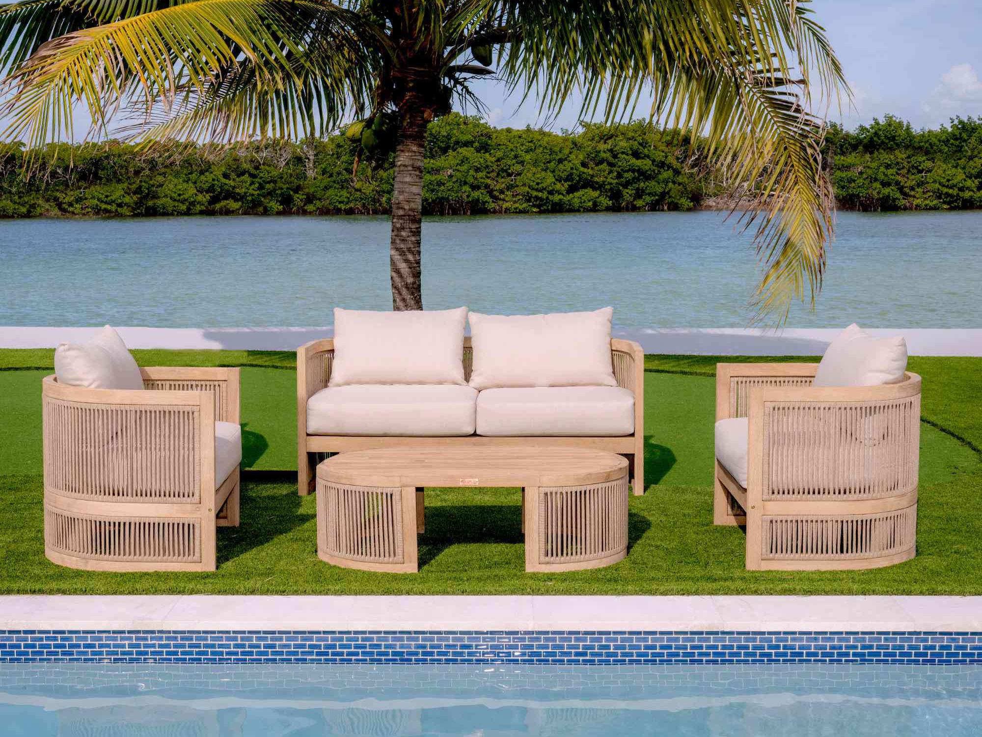 Panama Jack Cabo 4-Piece Loveseat Seating Set