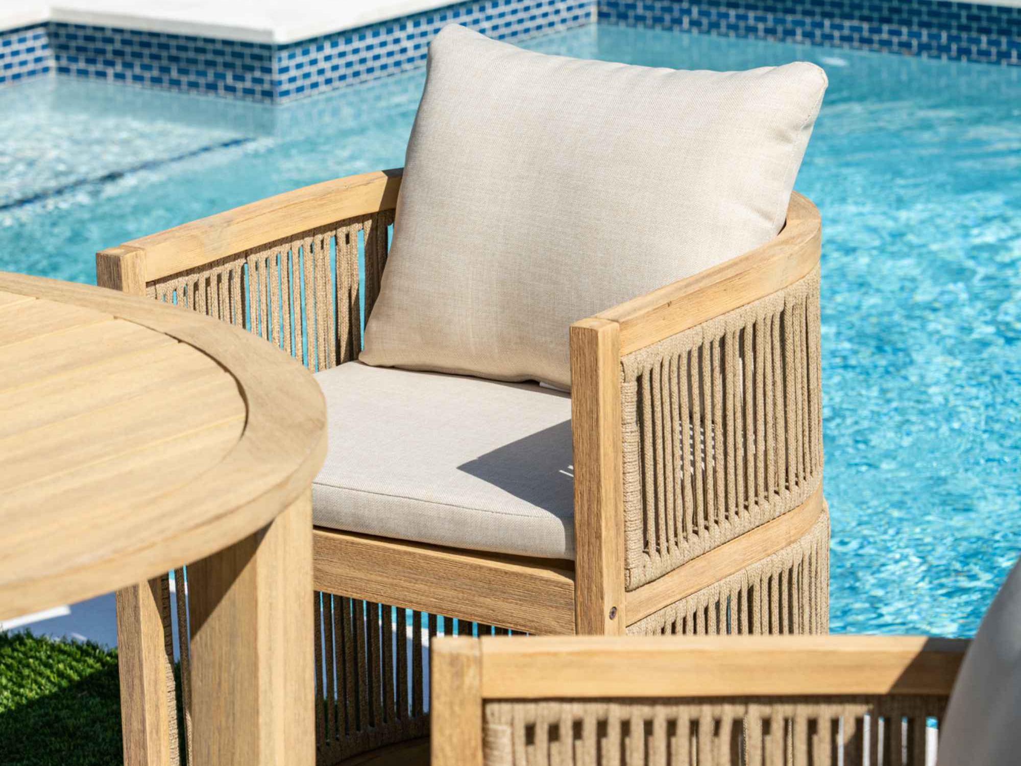 Panama Jack Cabo Set of 2 Barrel Dining Armchairs