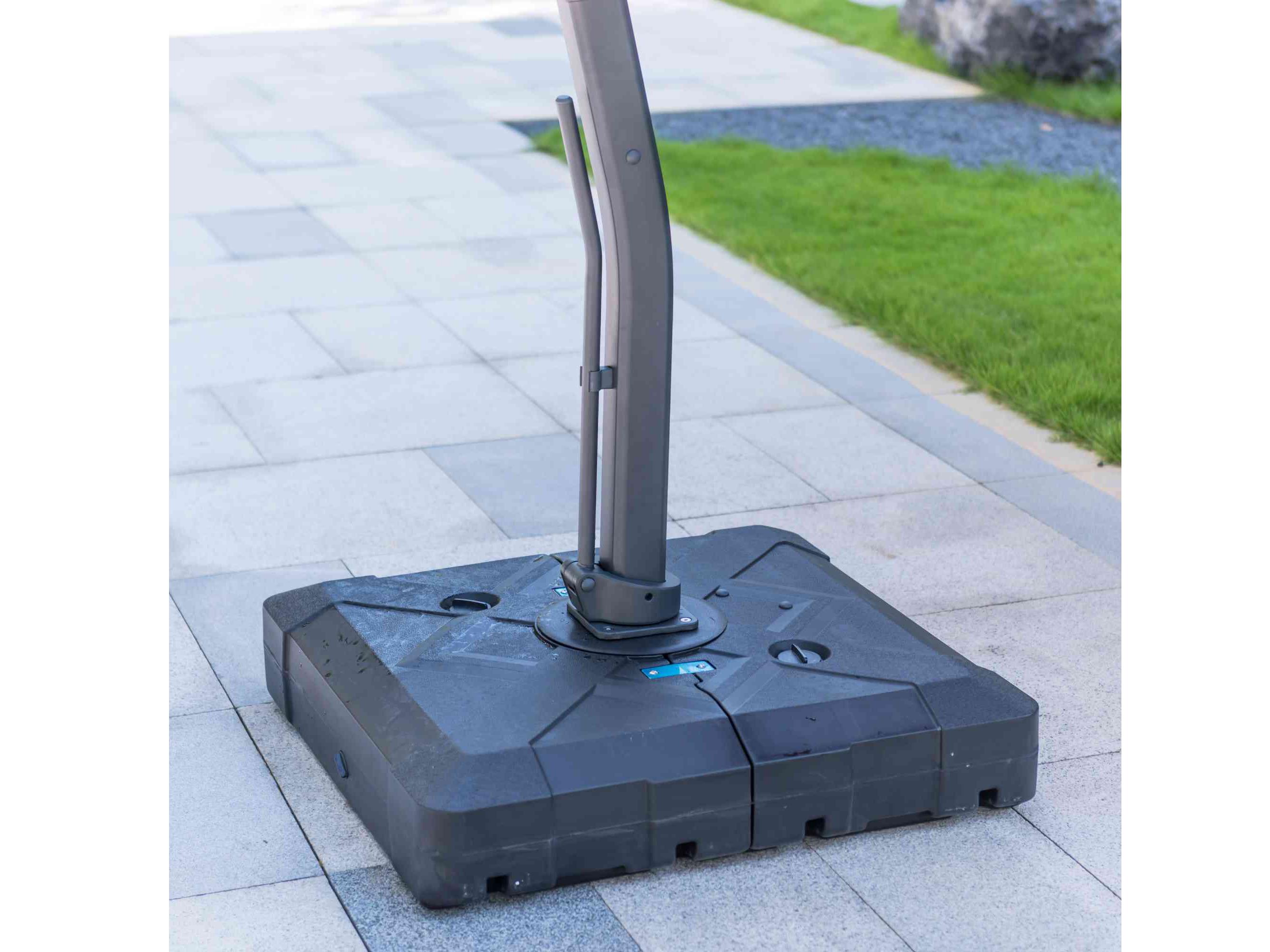 Panama Jack 11.5 Ft Cantilever Sunbrella Terracotta 360 Umbrella w/Movable Base