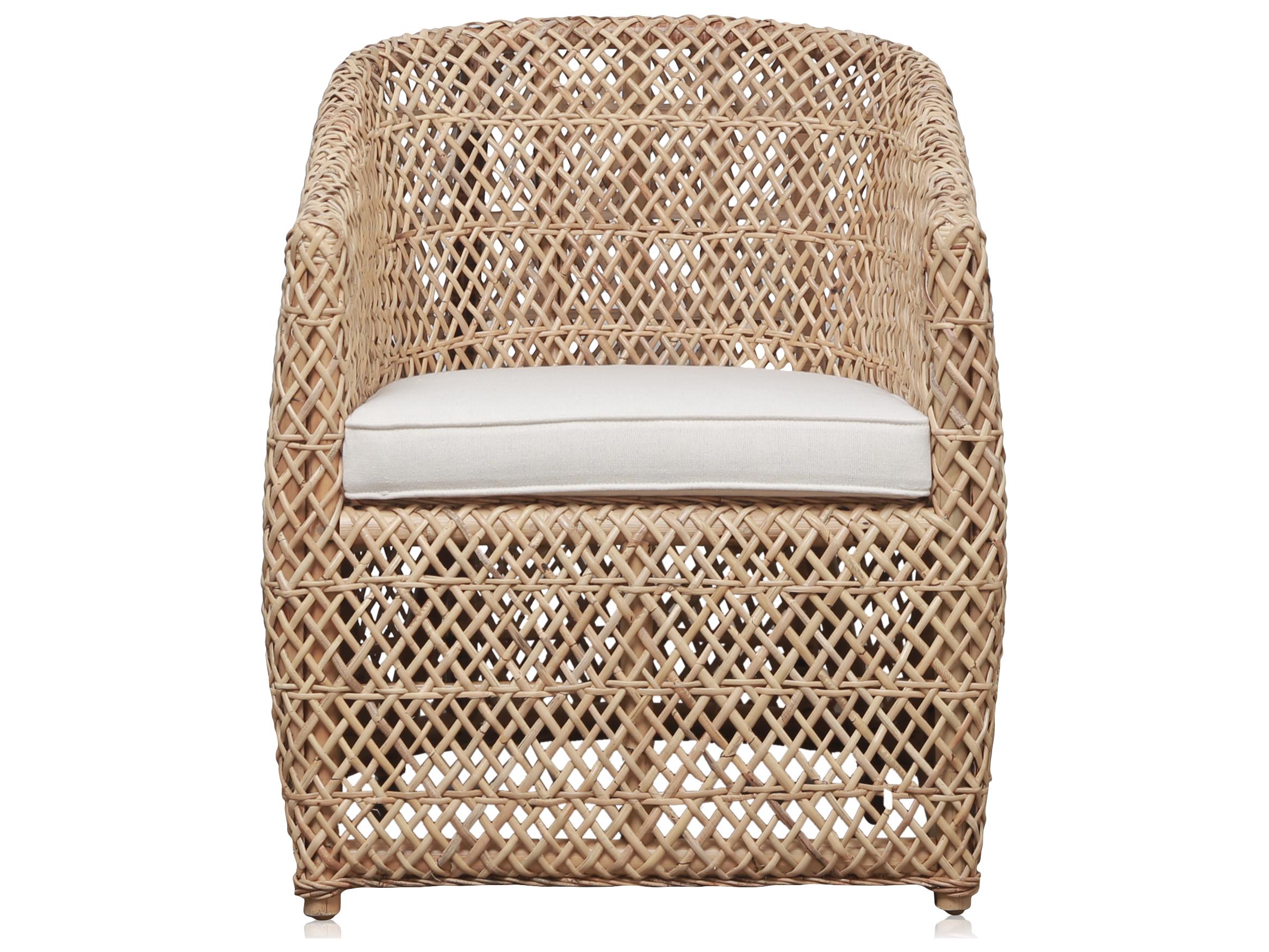 Panama Jack Sunroom Sumantra Rattan Wicker Cushion Barrel Chair