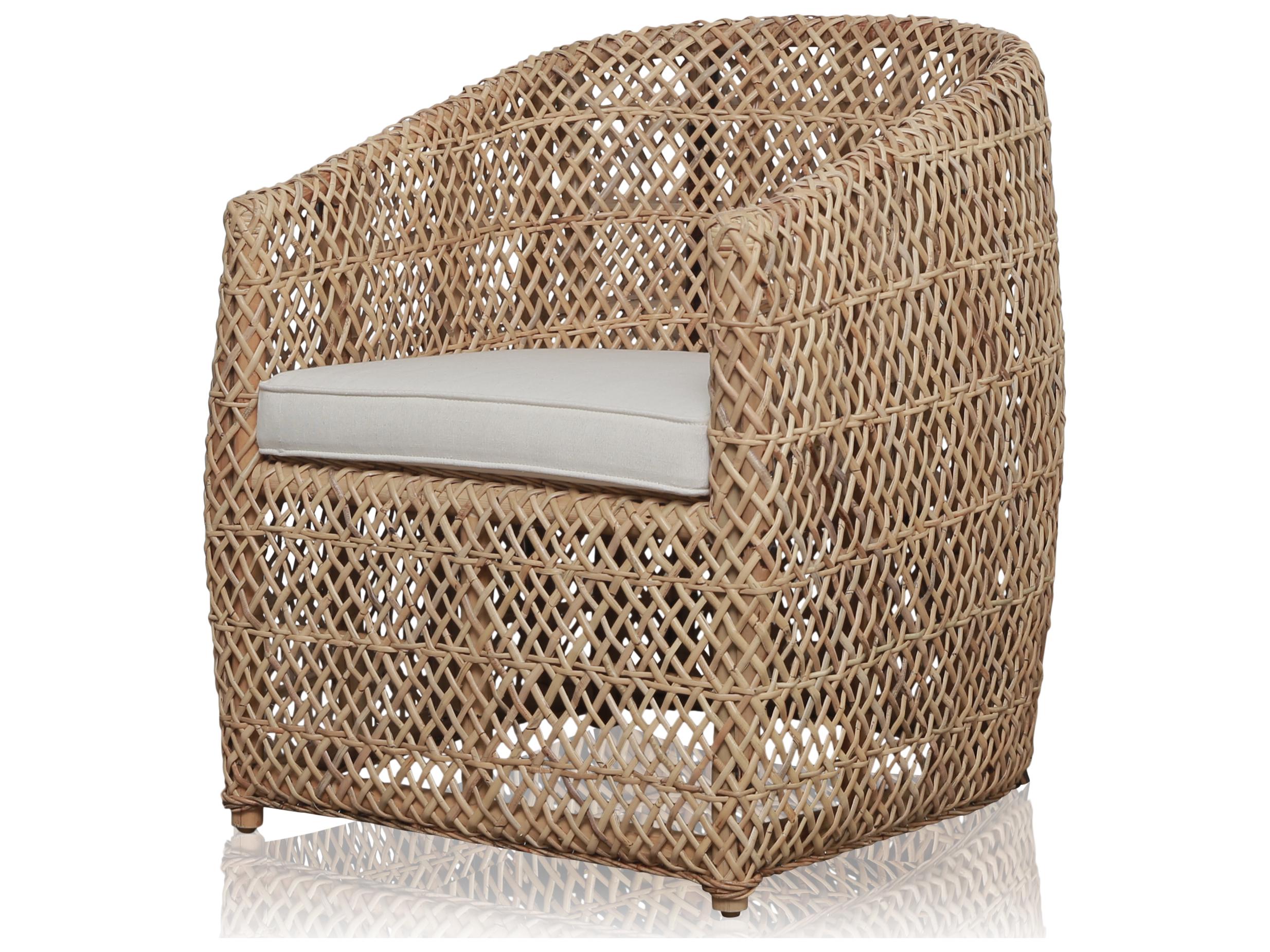 Panama Jack Sunroom Sumantra Rattan Wicker Cushion Barrel Chair