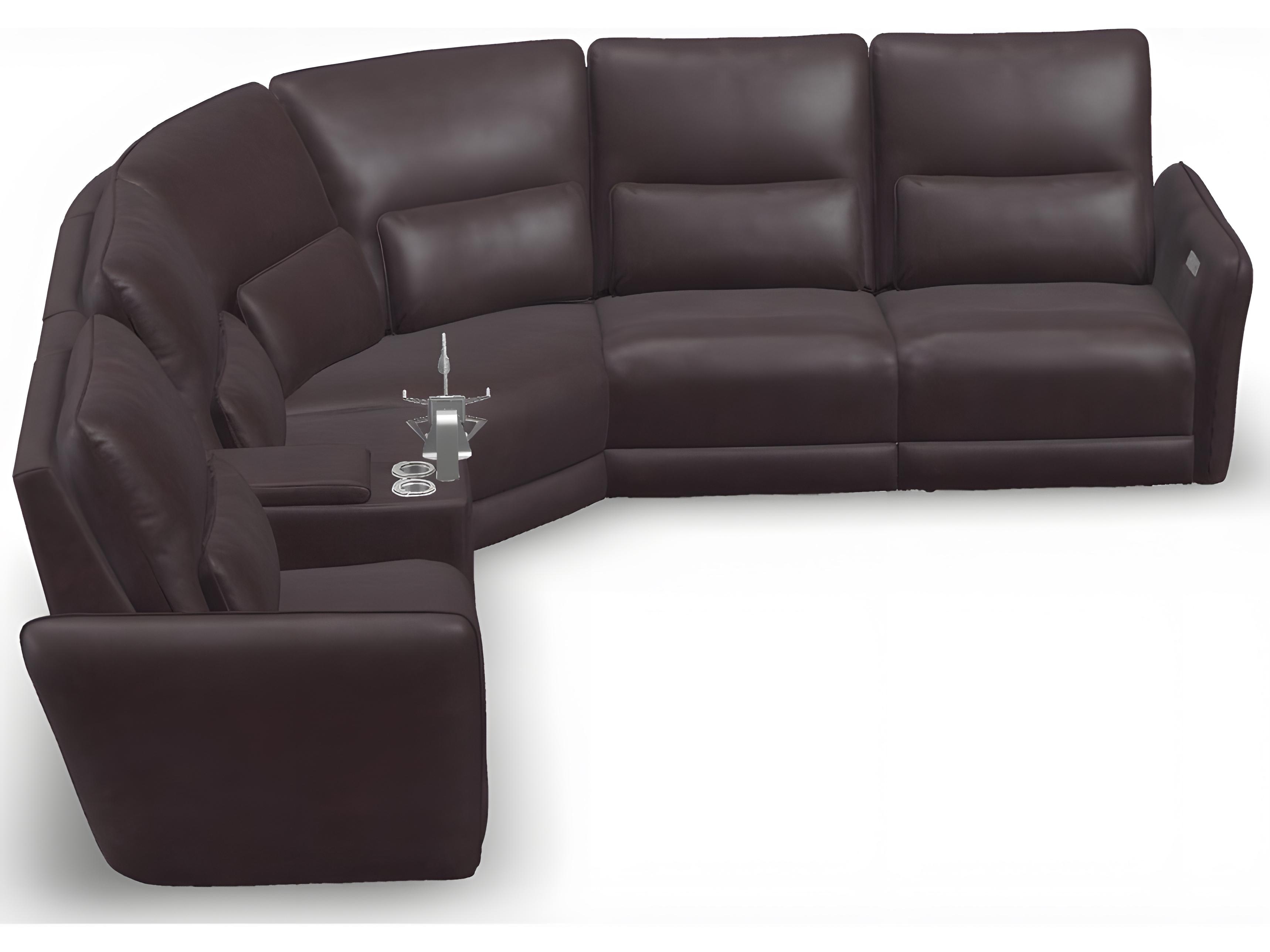 Palliser Chelsea Dark Brown Leather Upholstery Sectional Sofa