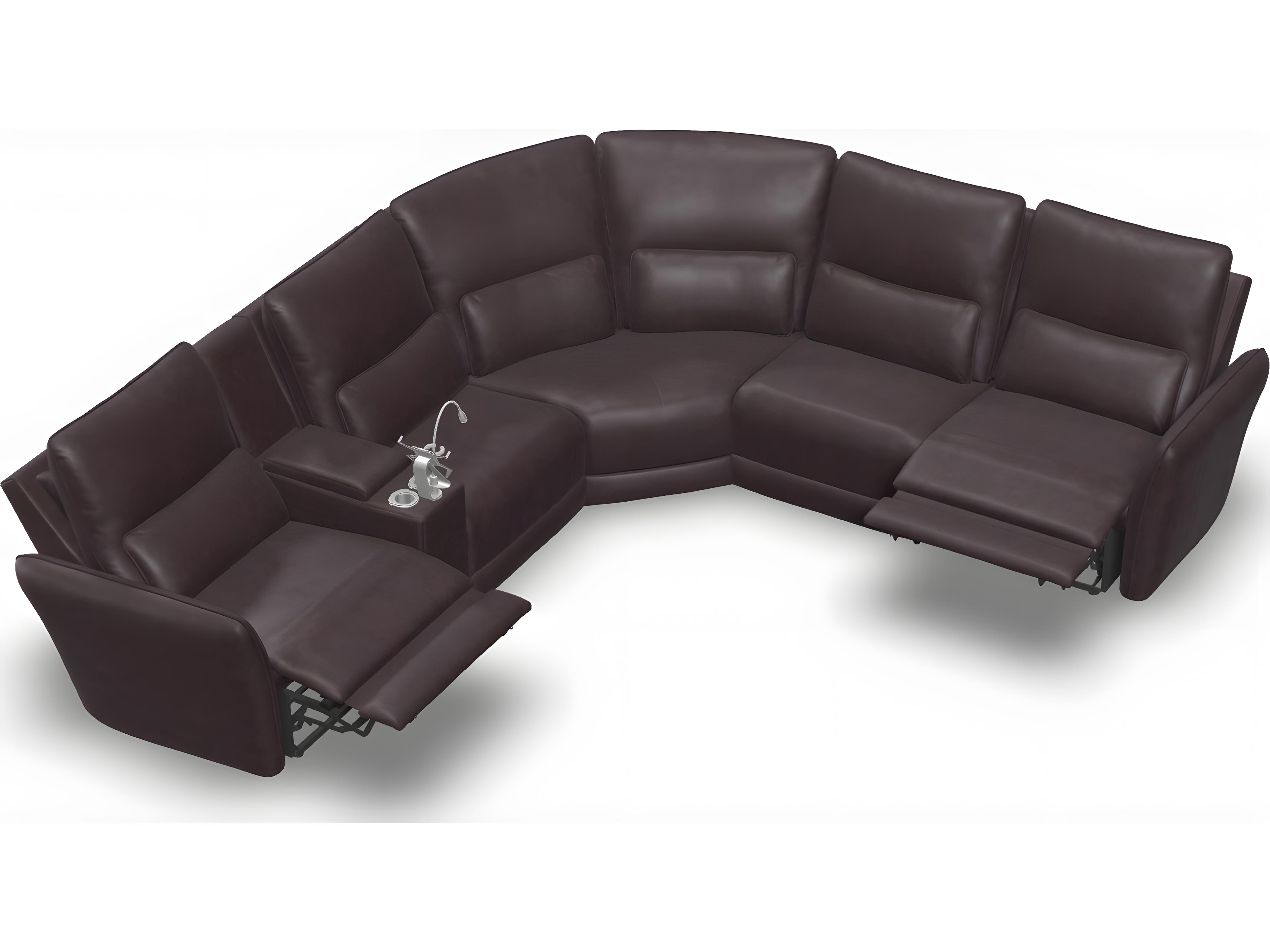 Palliser Chelsea Dark Brown Leather Upholstery Sectional Sofa