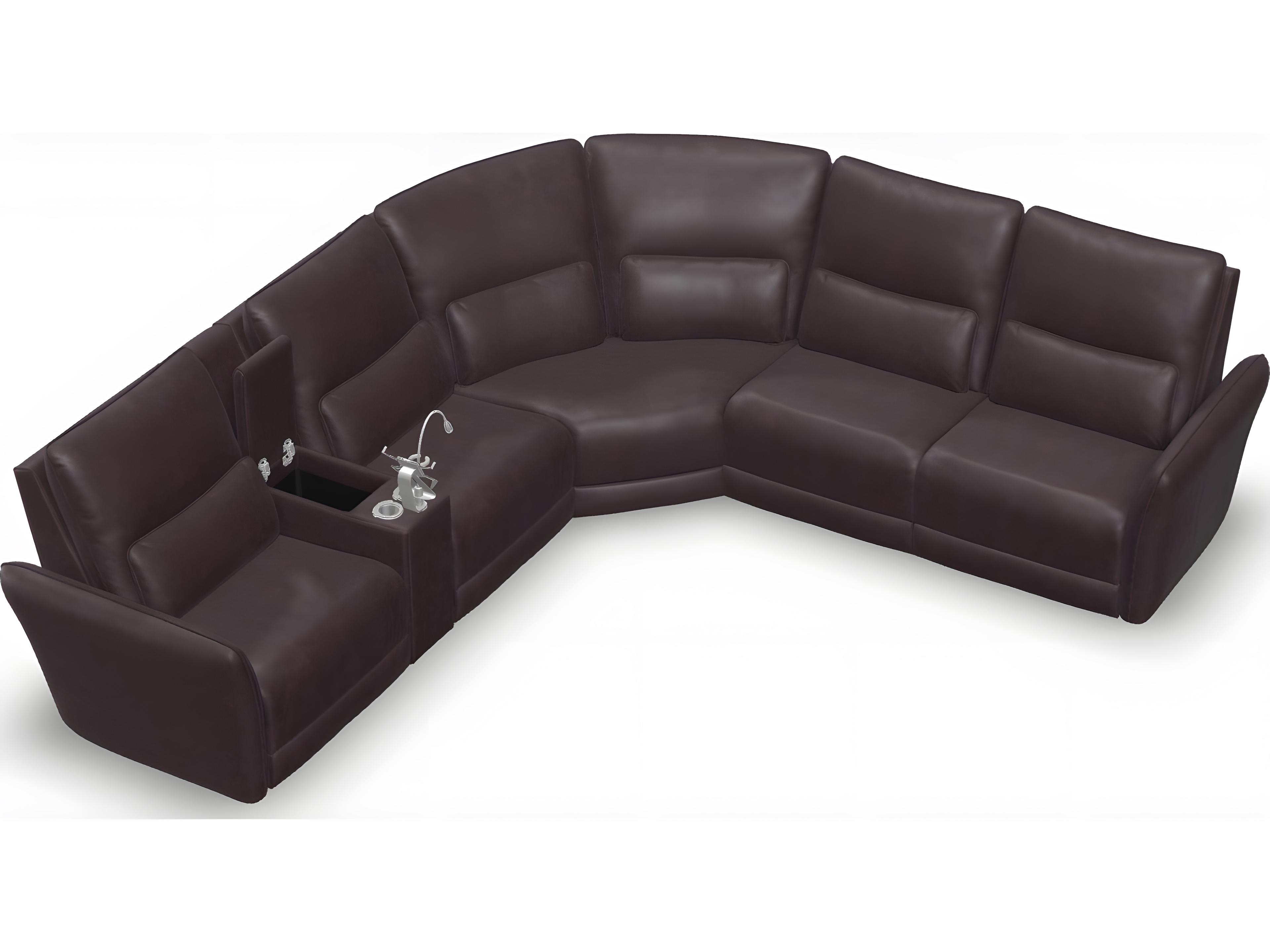 Palliser Chelsea Dark Brown Leather Upholstery Sectional Sofa
