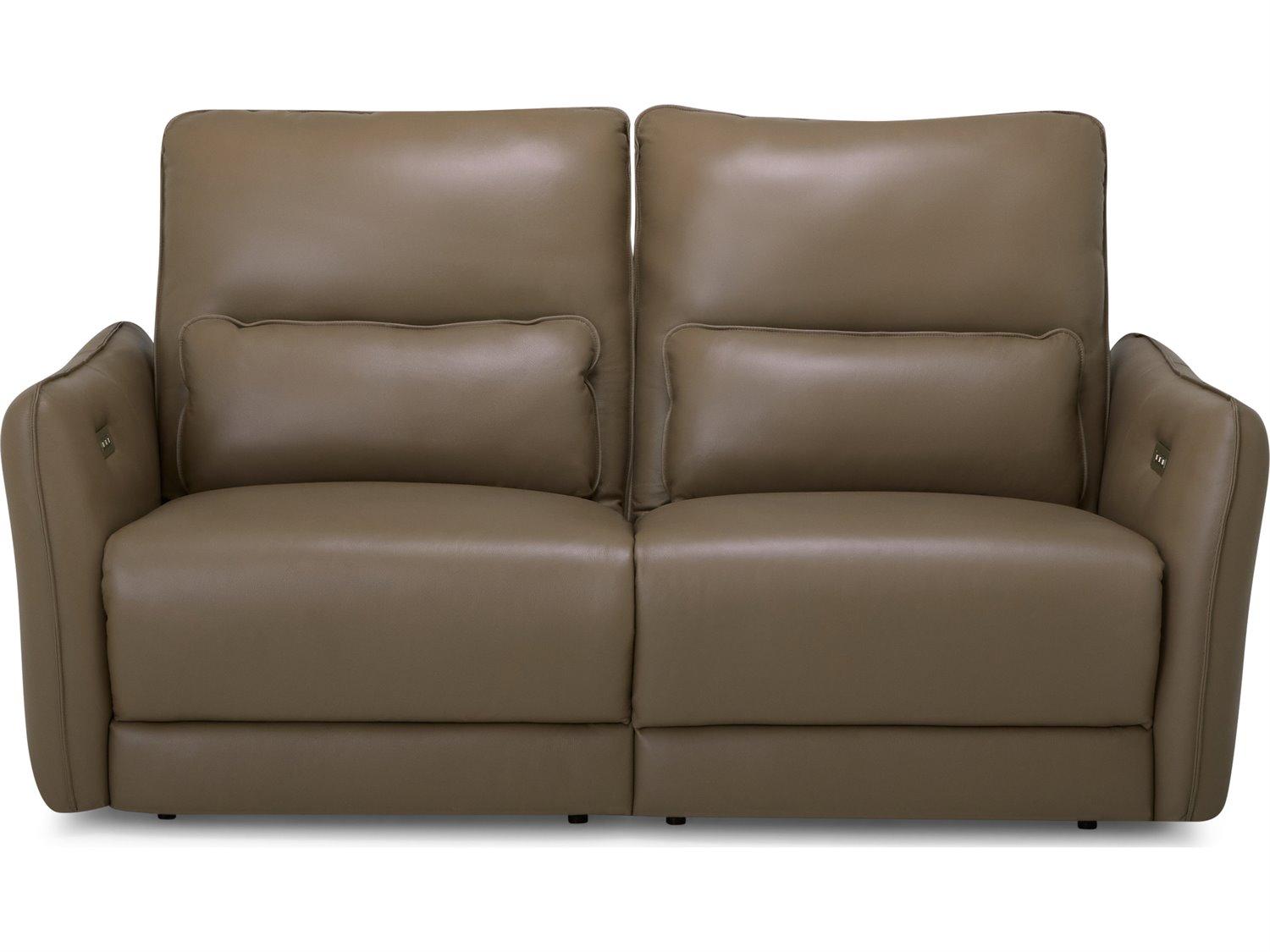 Palliser Chelsea Leather Upholstery Sofa Power Recliner with Headrest & Lumbar 2 over 2