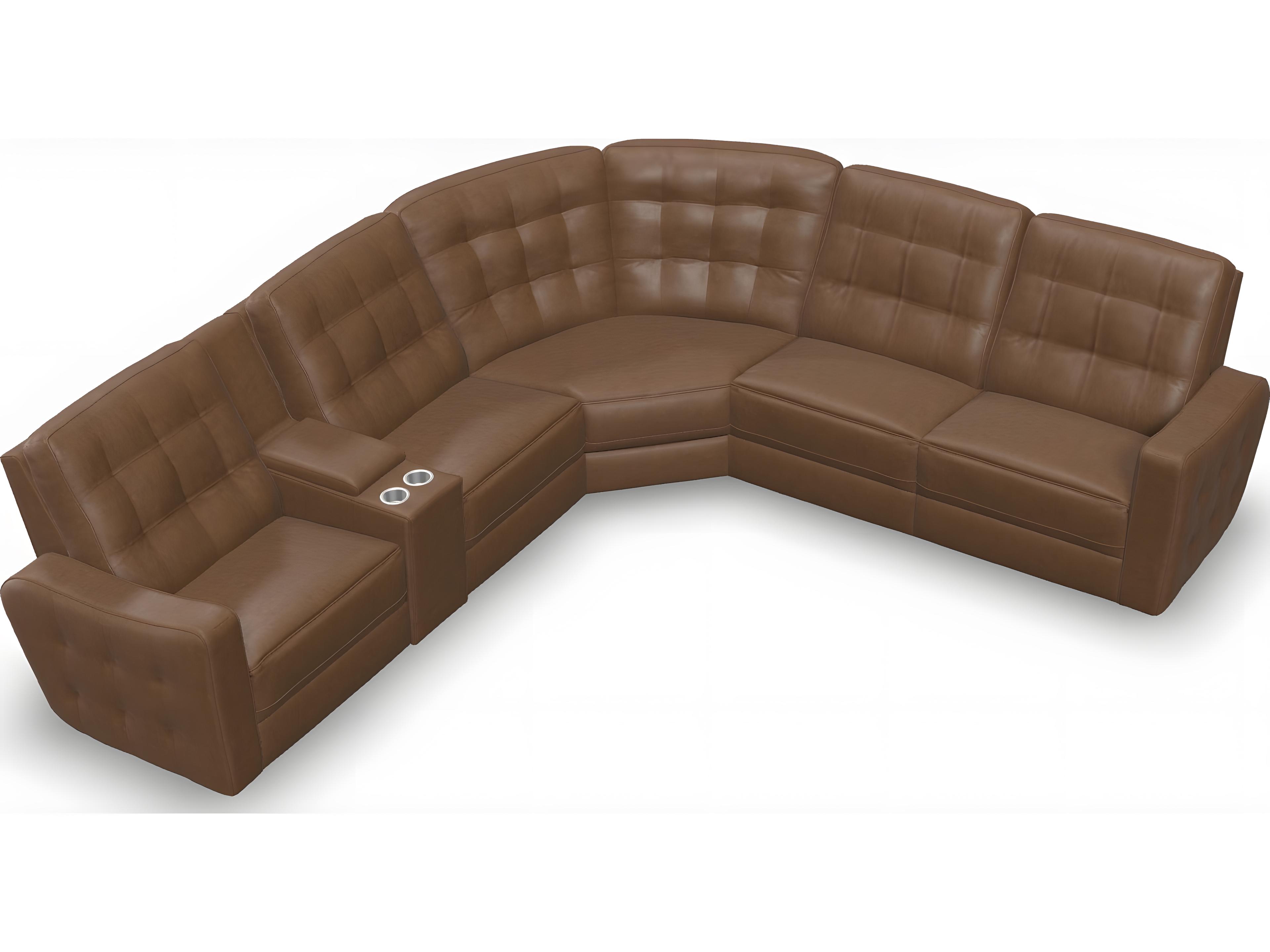 Palliser Astoria Beige Leather Upholstery Sectional Sofa