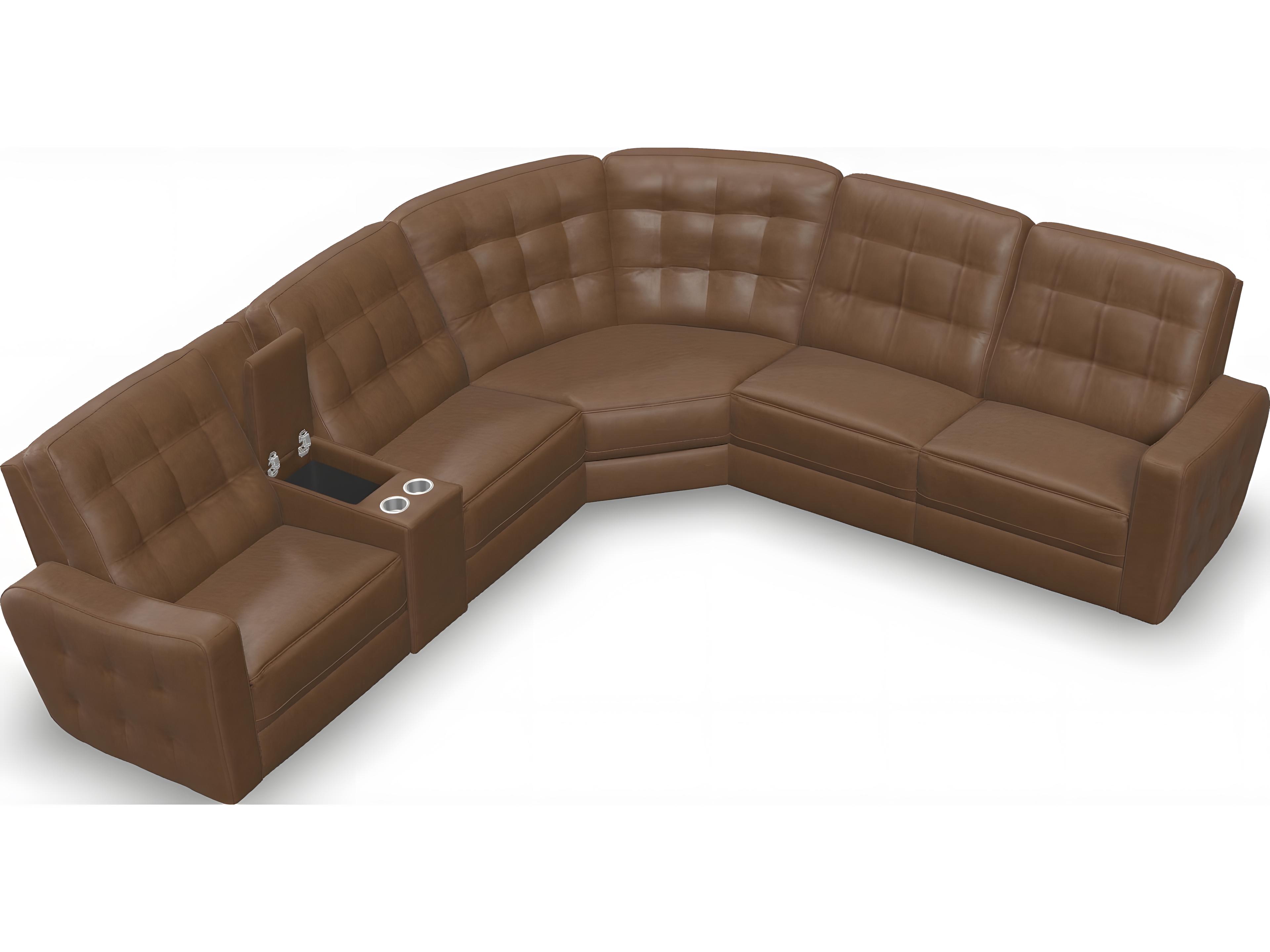 Palliser Astoria Beige Leather Upholstery Sectional Sofa