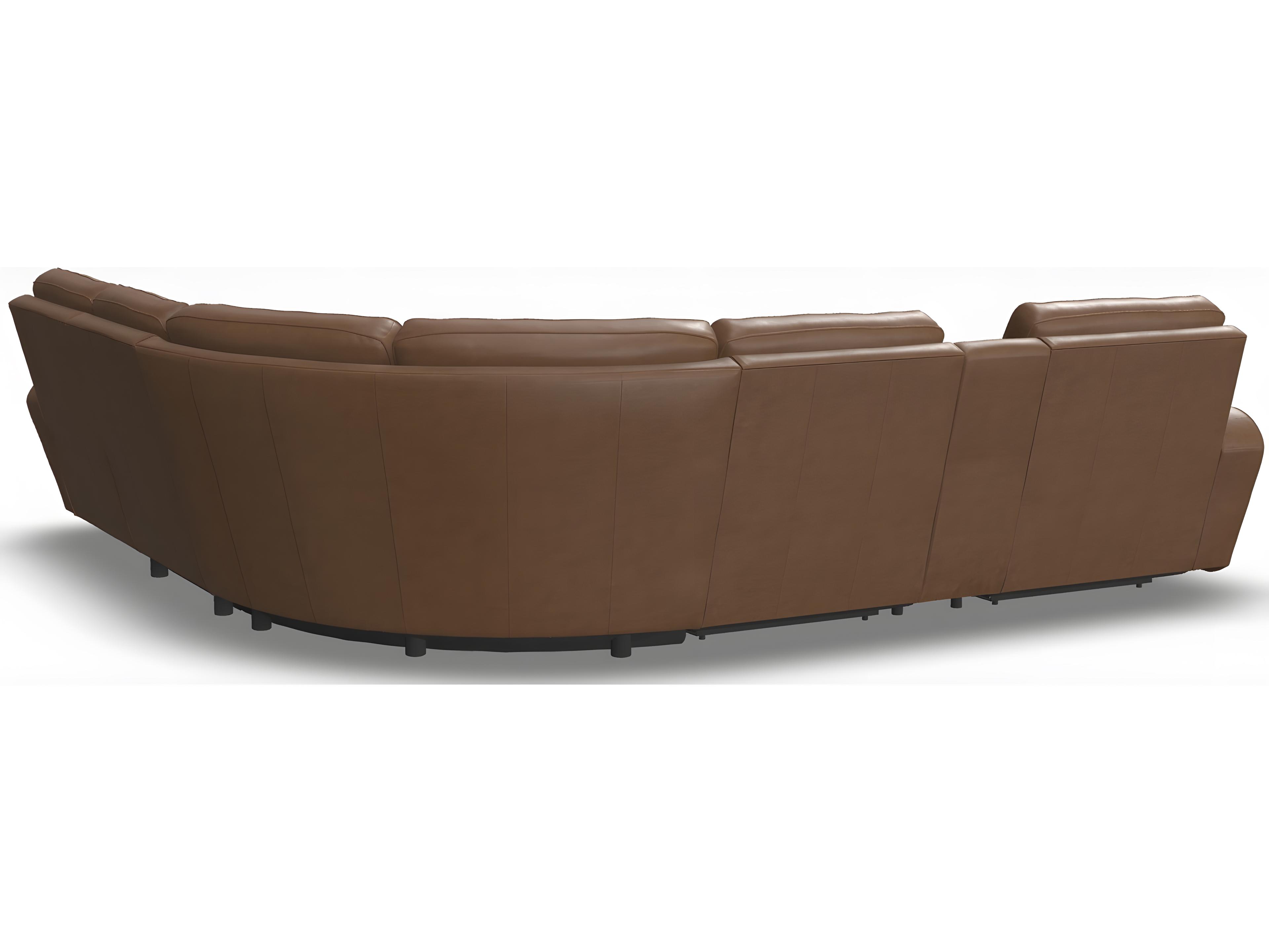 Palliser Astoria Beige Leather Upholstery Sectional Sofa