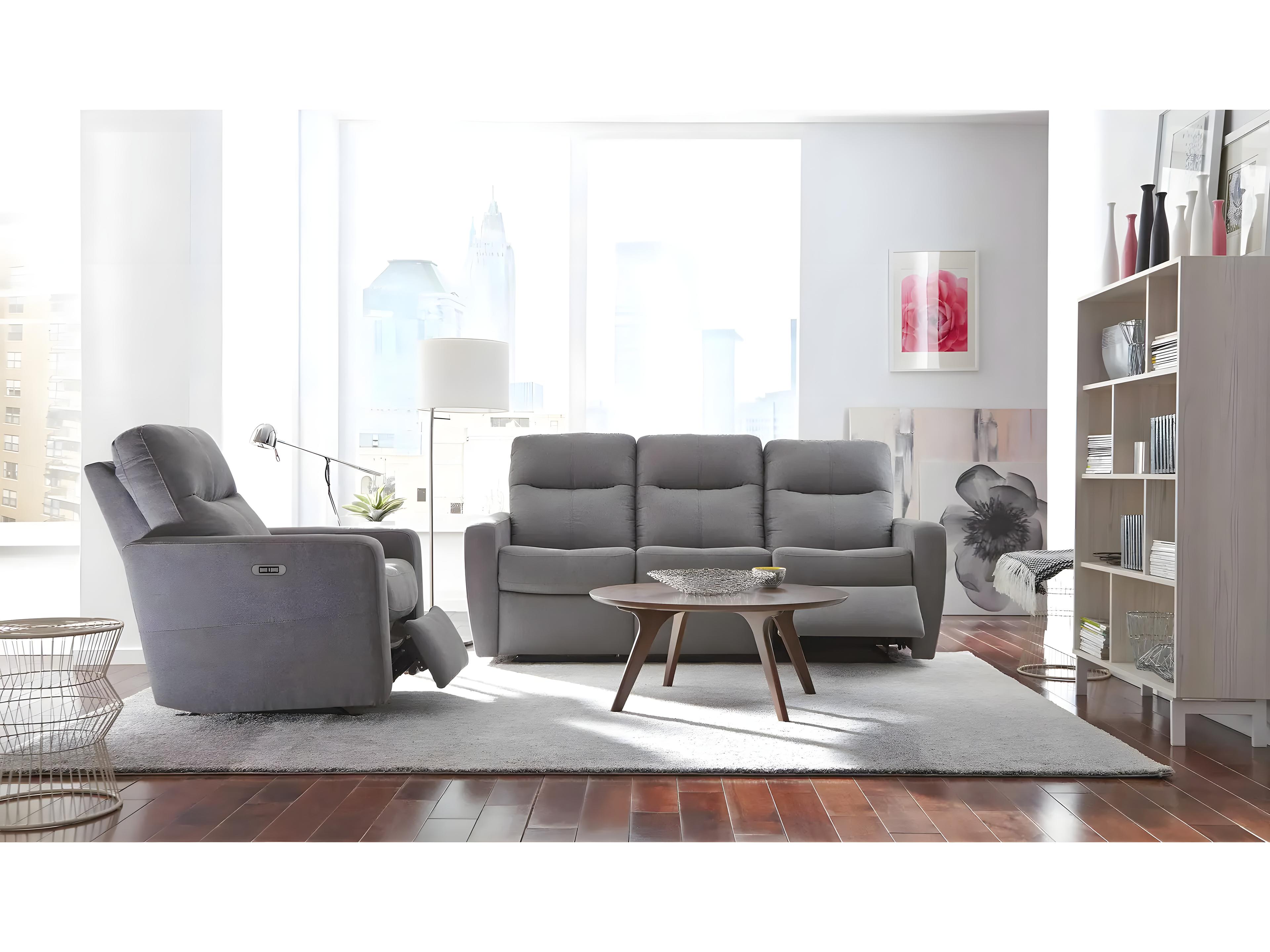 Palliser Cairo Leather Upholstery Power Recliner Wall Hugger with Power Headrest