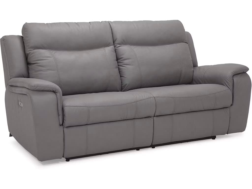 Palliser Buckingham Leather Upholstery Sofa Power Recliner with Power Headrest, 2 over 2