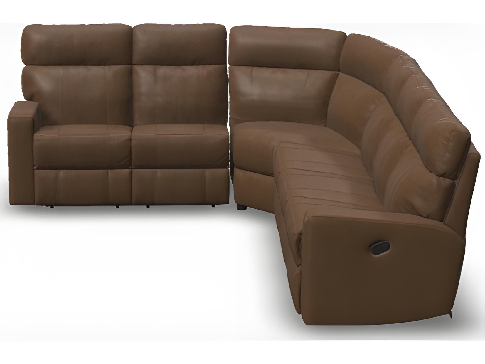 Palliser Oakwood Leather Upholstery Sectional Sofa