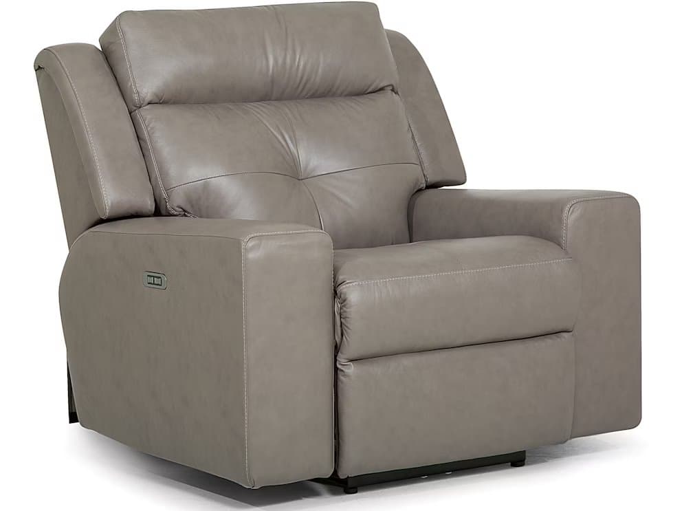 Palliser Grove Leather Upholstery Power Recliner Wall Hugger with Power Headrest