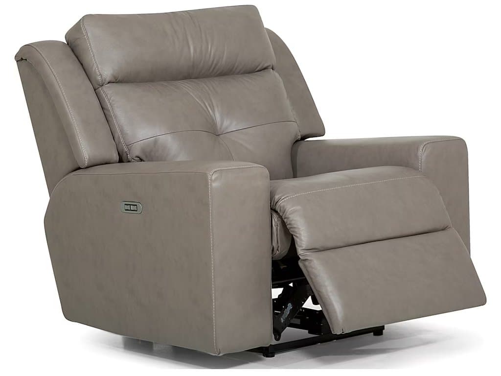 Palliser Grove Leather Upholstery Power Recliner Wall Hugger with Power Headrest