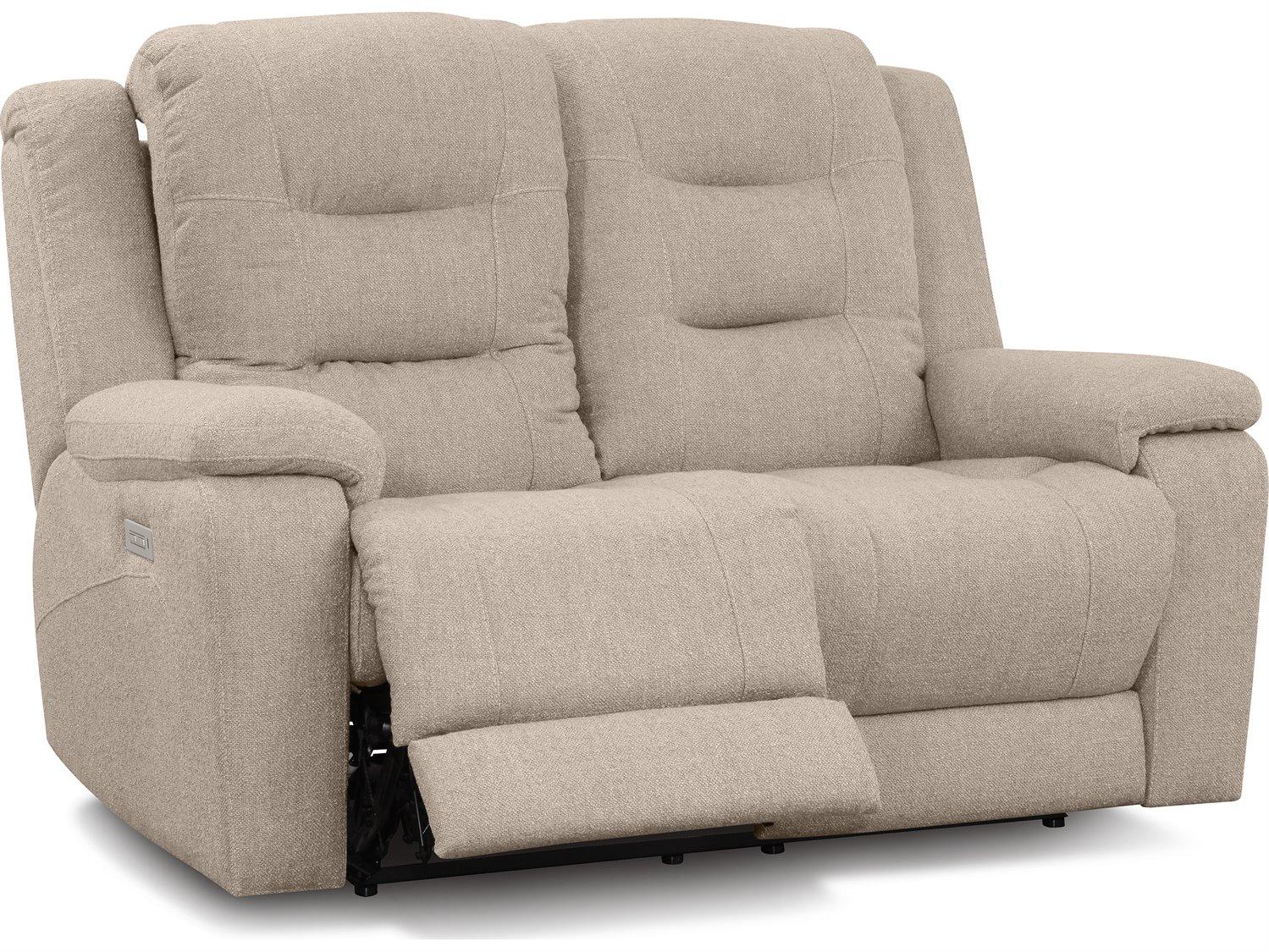 Palliser Leighton Leather Upholstery Loveseat Power Recliner with Power Headrest