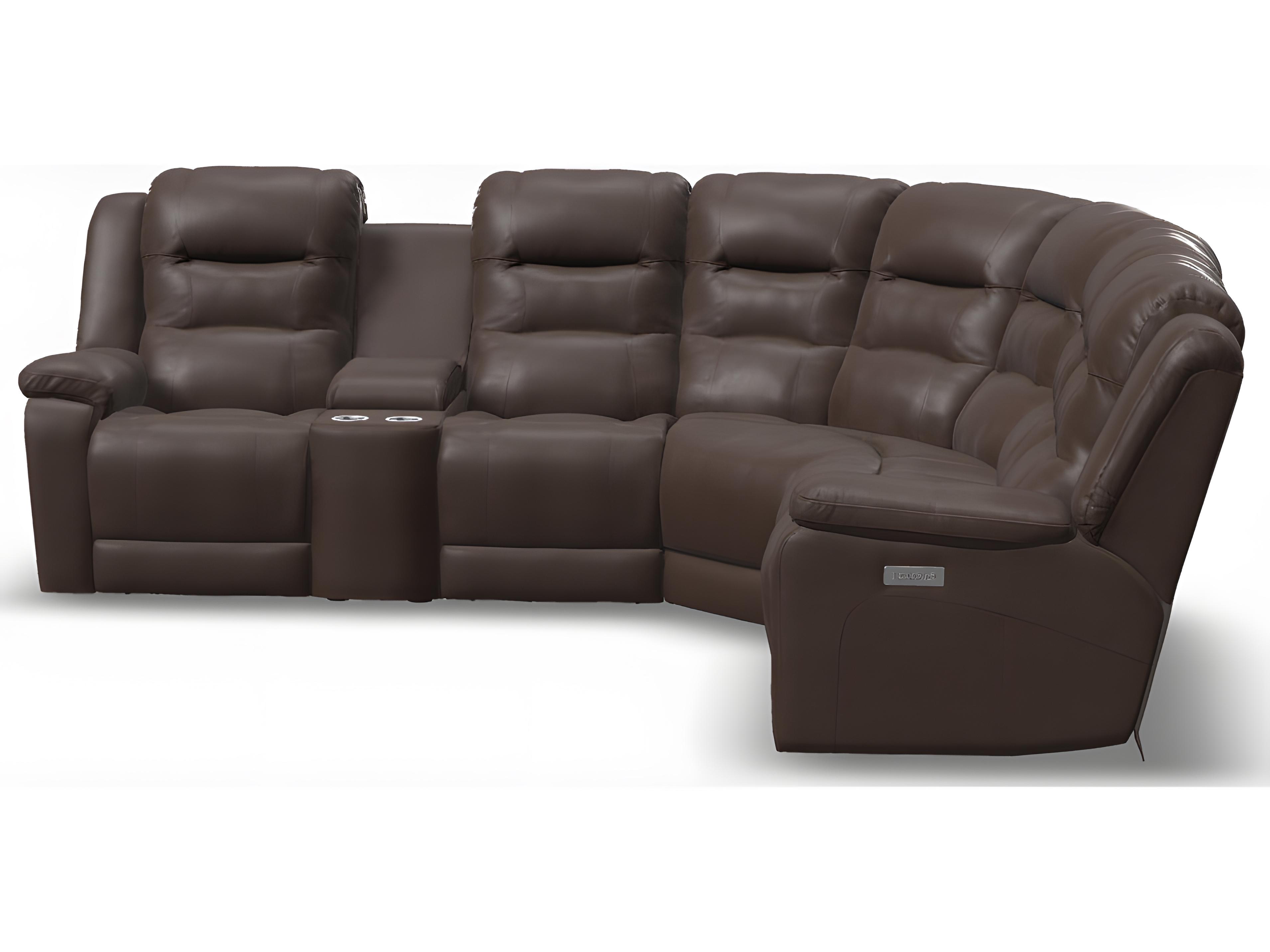 Palliser Leighton Leather Upholstery Sectional Sofa