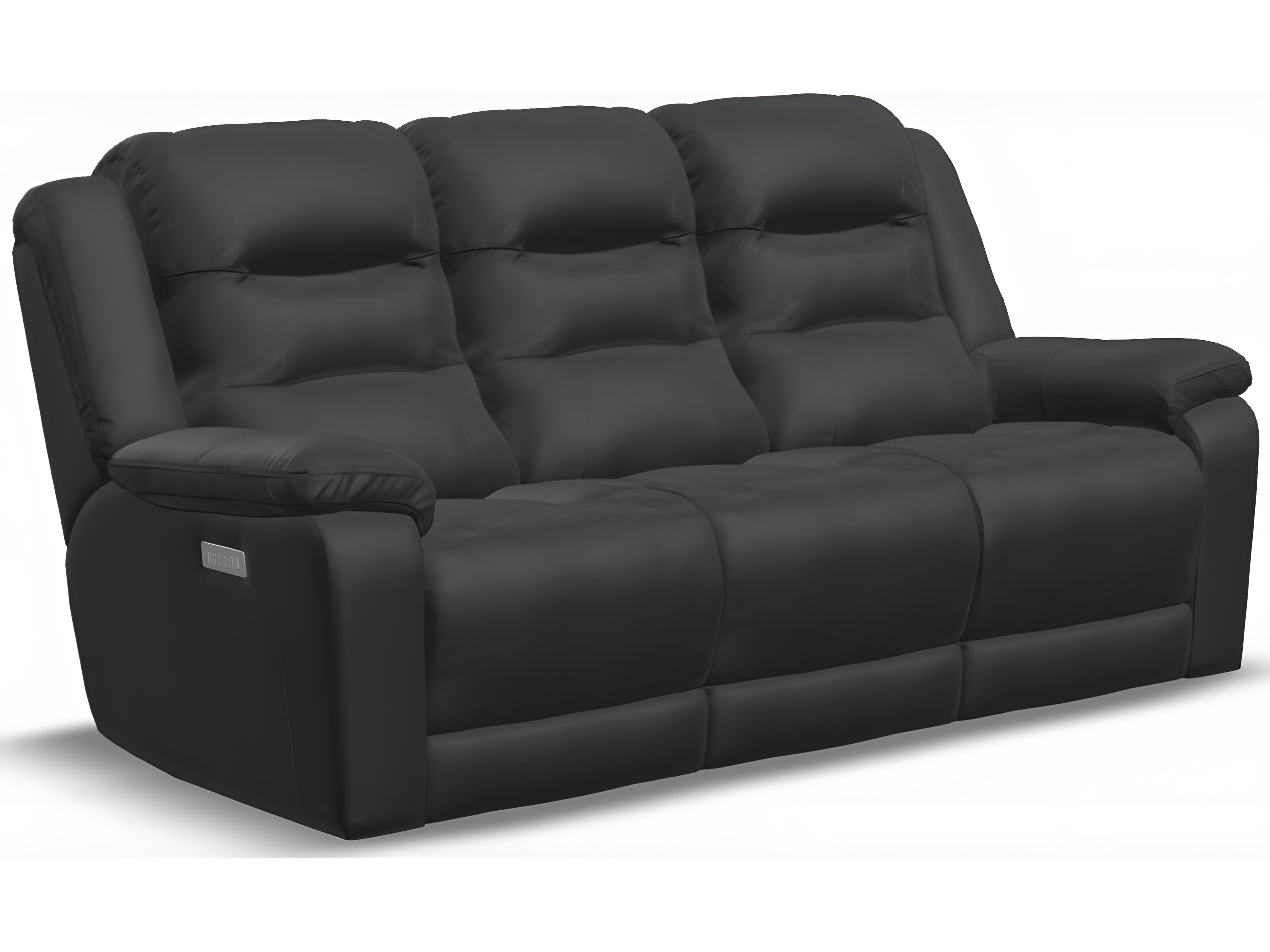 Palliser Leighton Leather Upholstery Sofa Power Recliner with Headrest & Lumbar