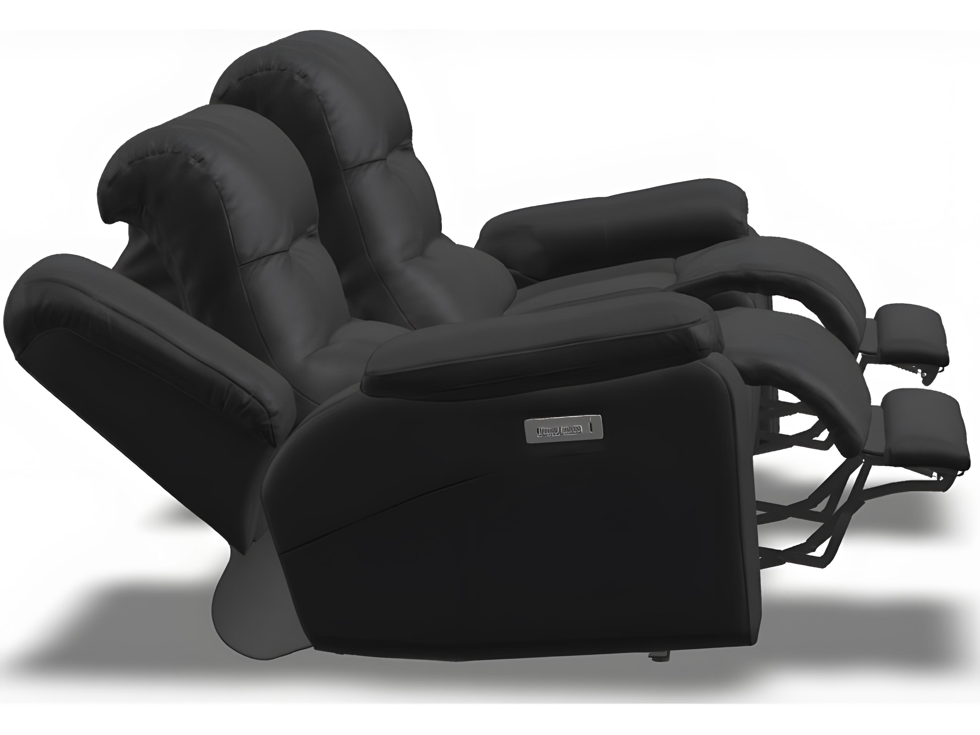 Palliser Leighton Leather Upholstery Sofa Power Recliner with Headrest & Lumbar