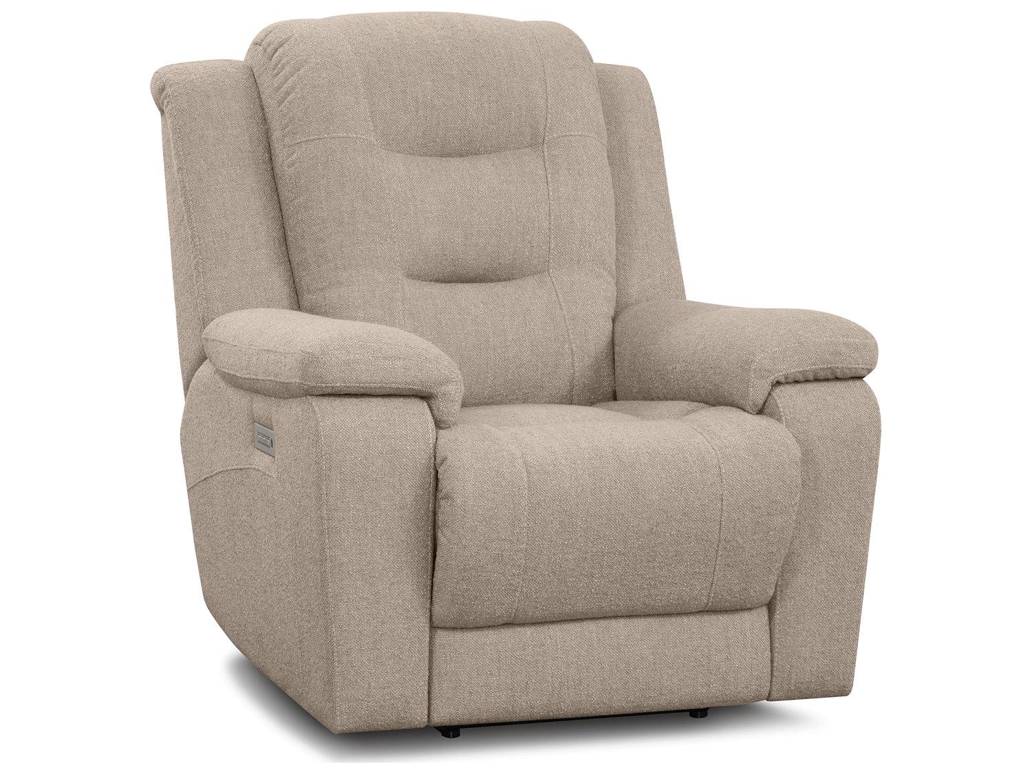 Palliser Leighton Leather Upholstery Power Recliner Wall Hugger with Headrest & Lumbar