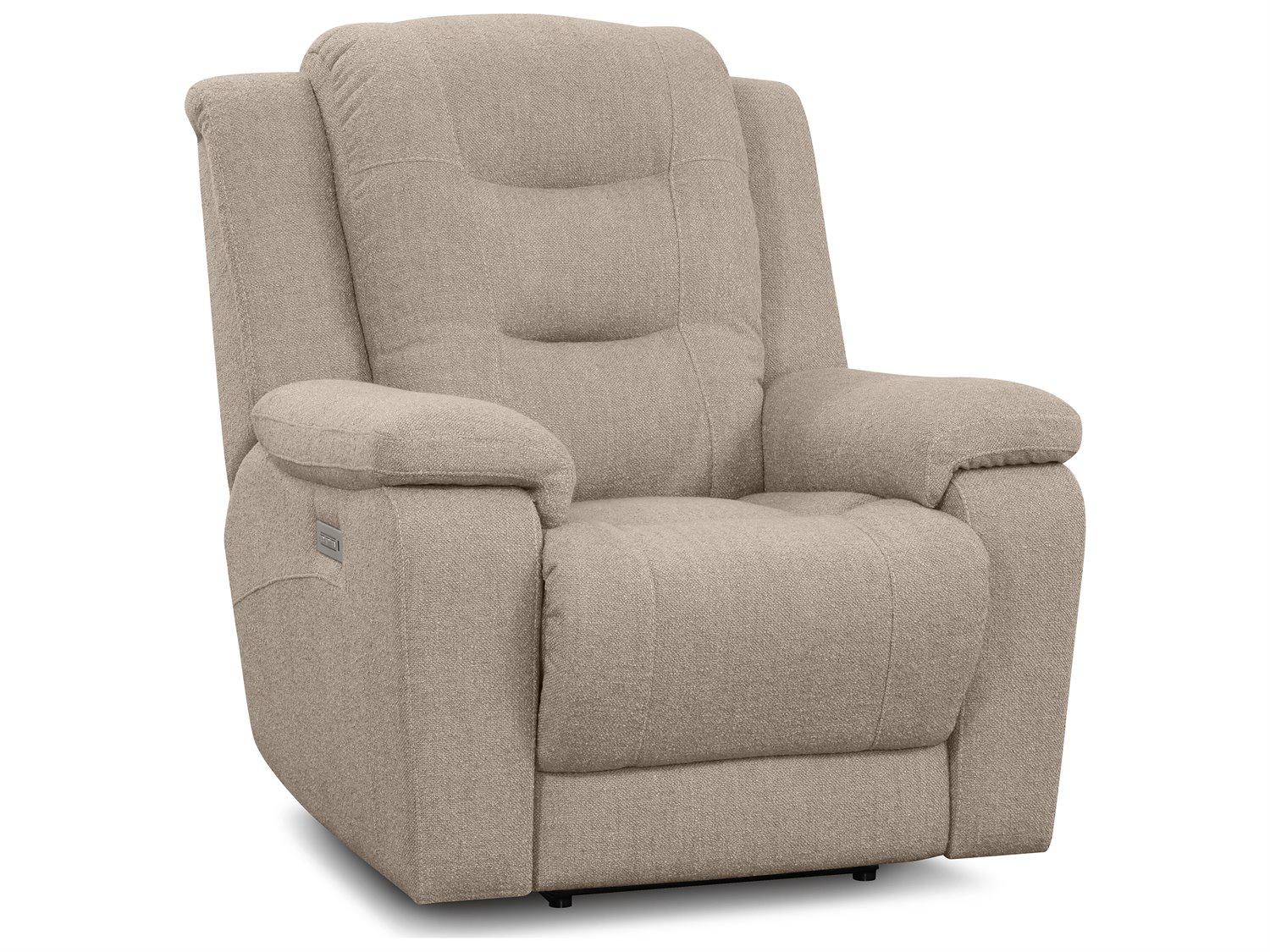 Palliser Leighton Leather Upholstery Power Recliner Wall Hugger with Headrest & Lumbar