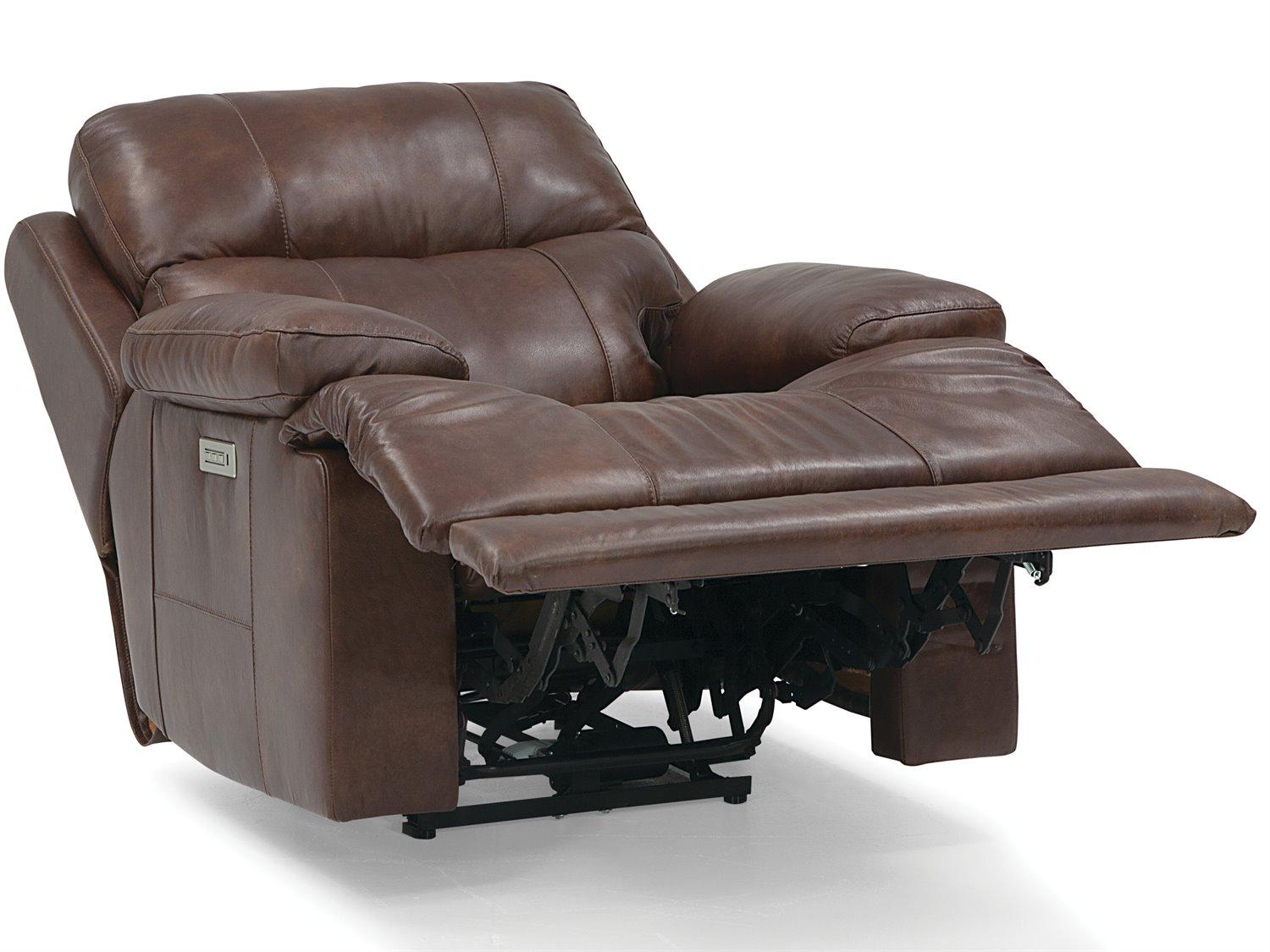 Palliser Kenaston Leather Upholstery Power Recliner Wall Hugger with Power Headrest