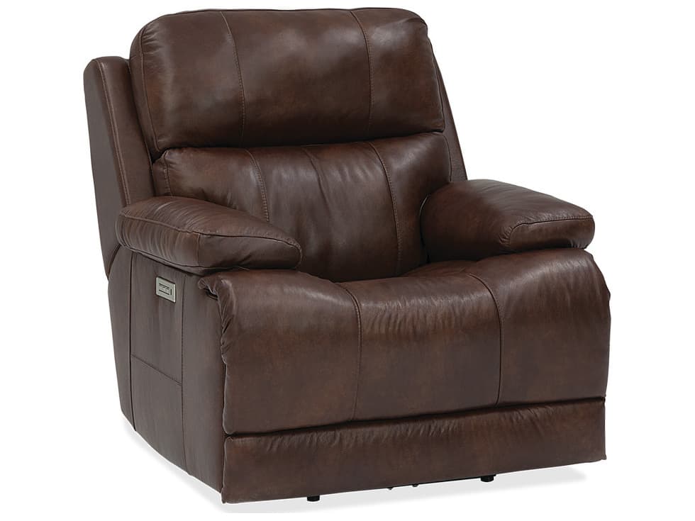 Palliser Kenaston Leather Upholstery Power Recliner Wall Hugger with Headrest & Lumbar