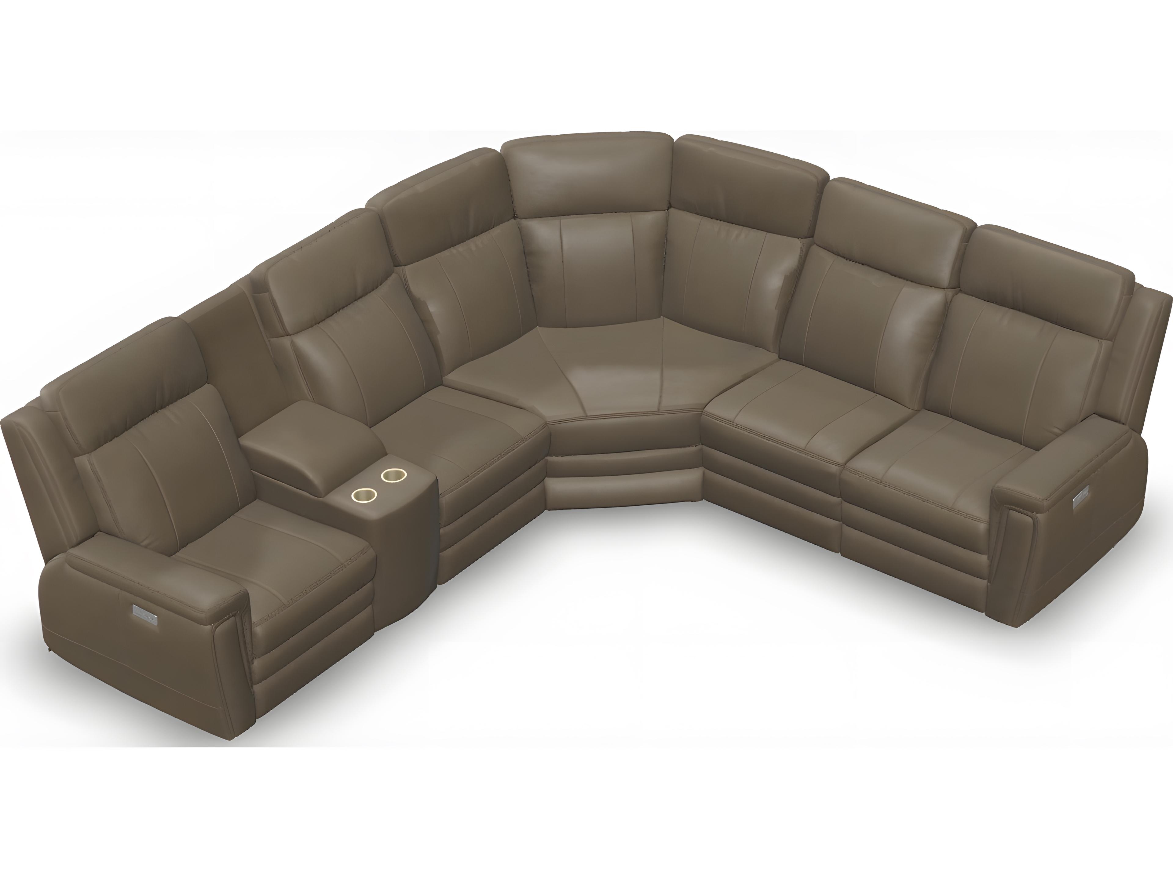 Palliser Asher Leather Upholstery Sectional Sofa