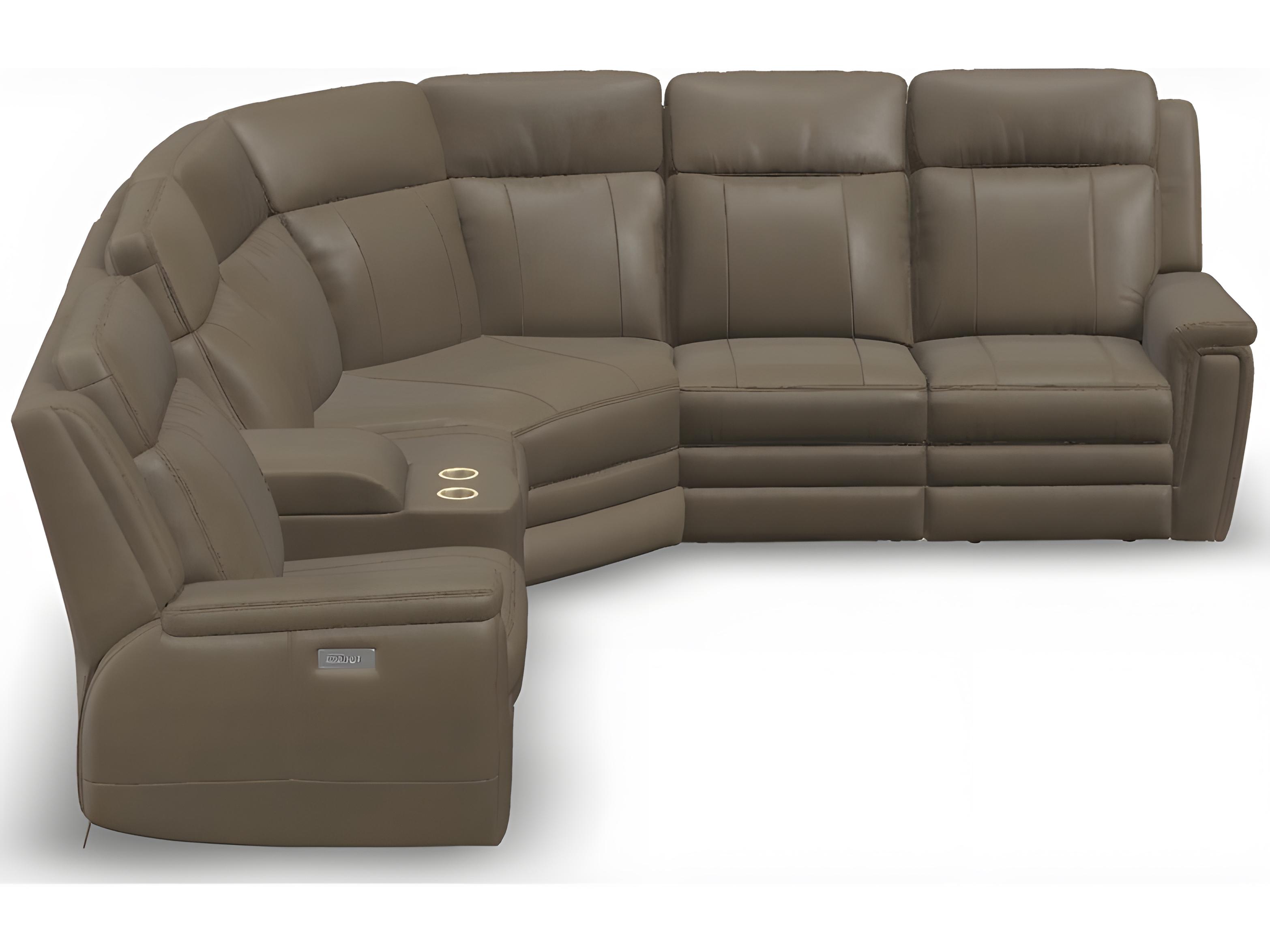 Palliser Asher Leather Upholstery Sectional Sofa