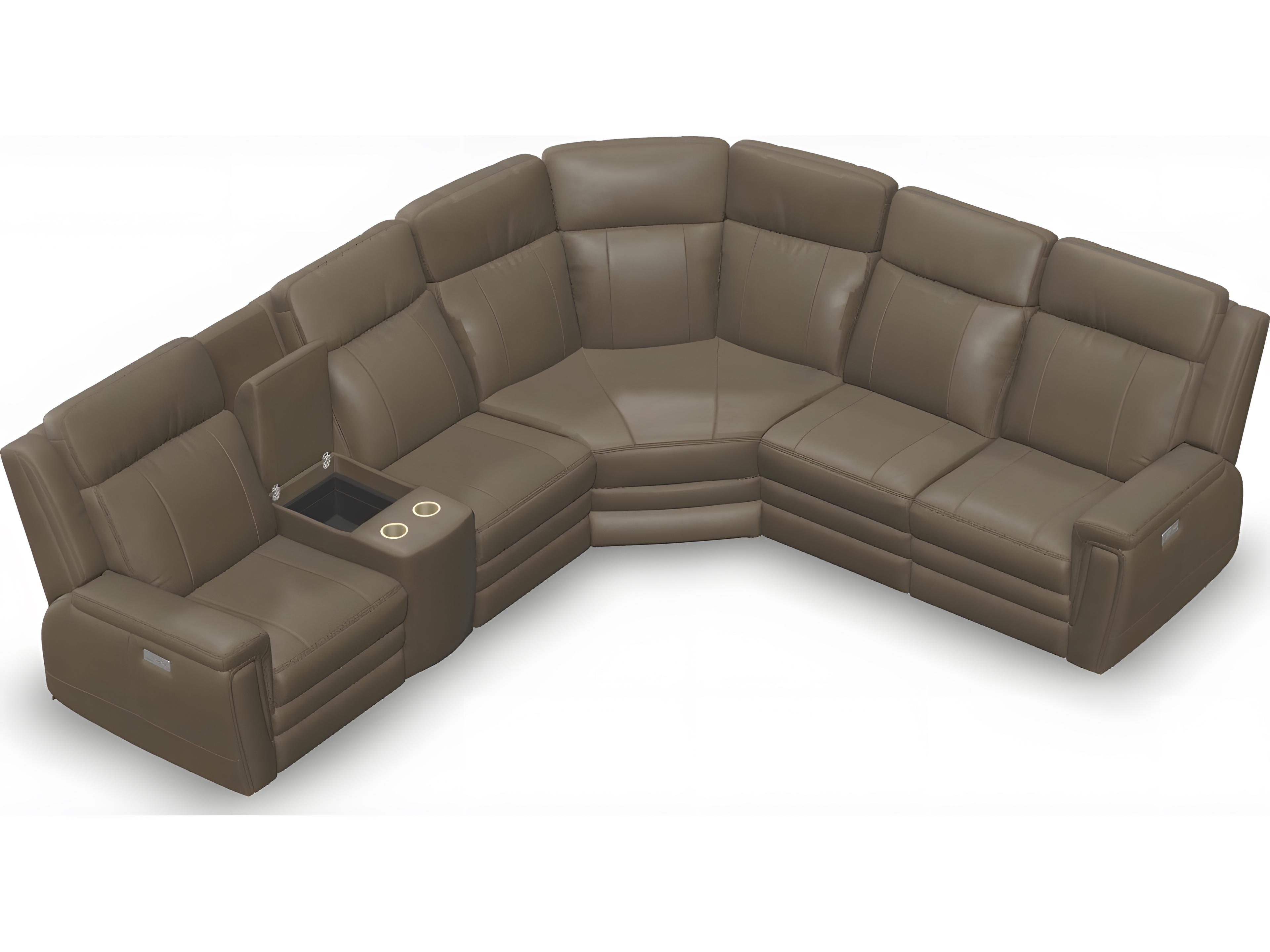 Palliser Asher Leather Upholstery Sectional Sofa