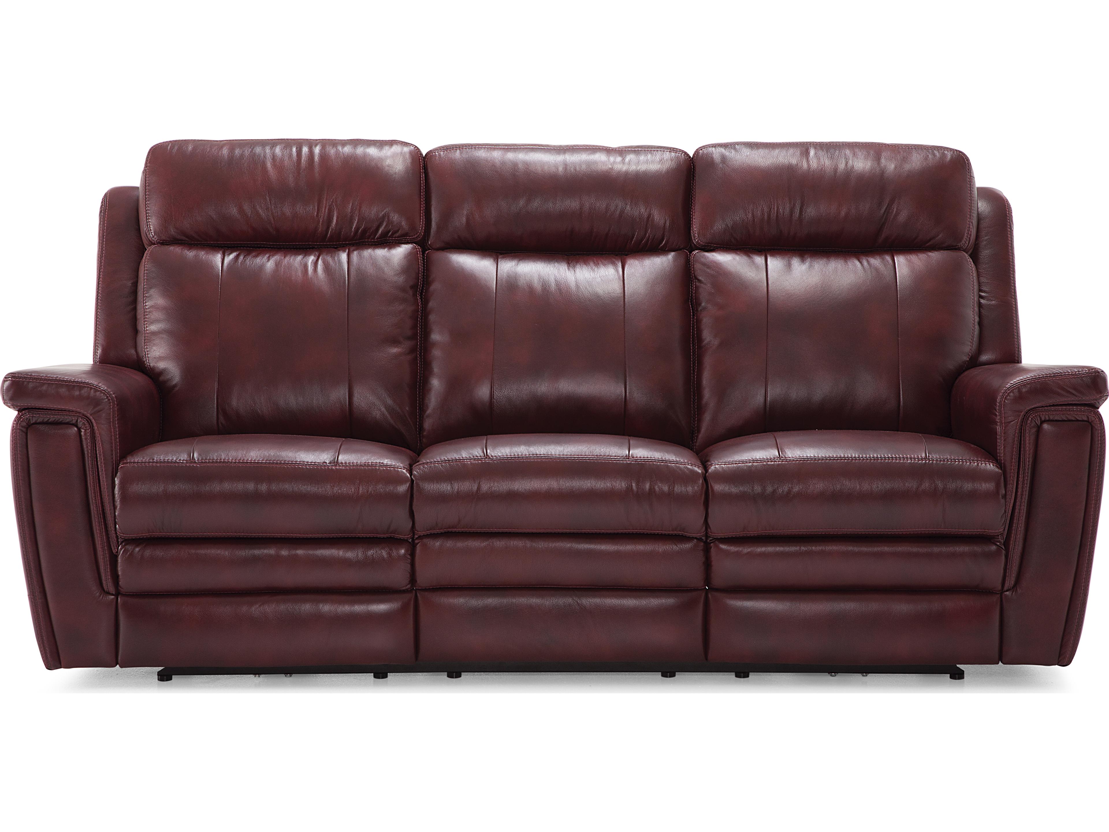 Palliser Asher Leather Upholstery Sofa Power Recliner with Headrest & Lumbar