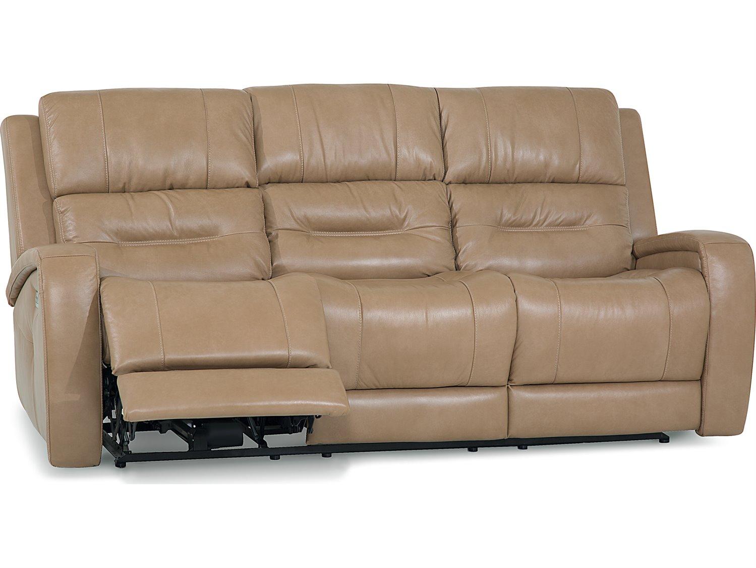 Palliser Washington Leather Upholstery Sofa Power Recliner with Headrest & Lumbar