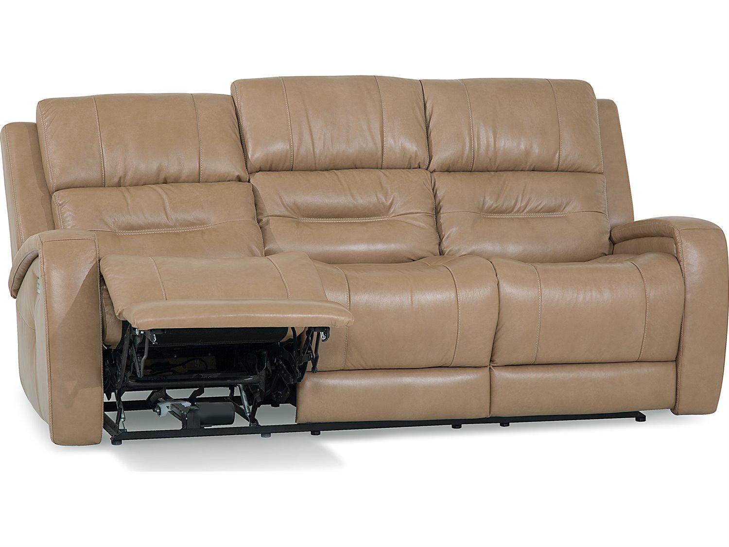 Palliser Washington Leather Upholstery Sofa Power Recliner with Headrest & Lumbar