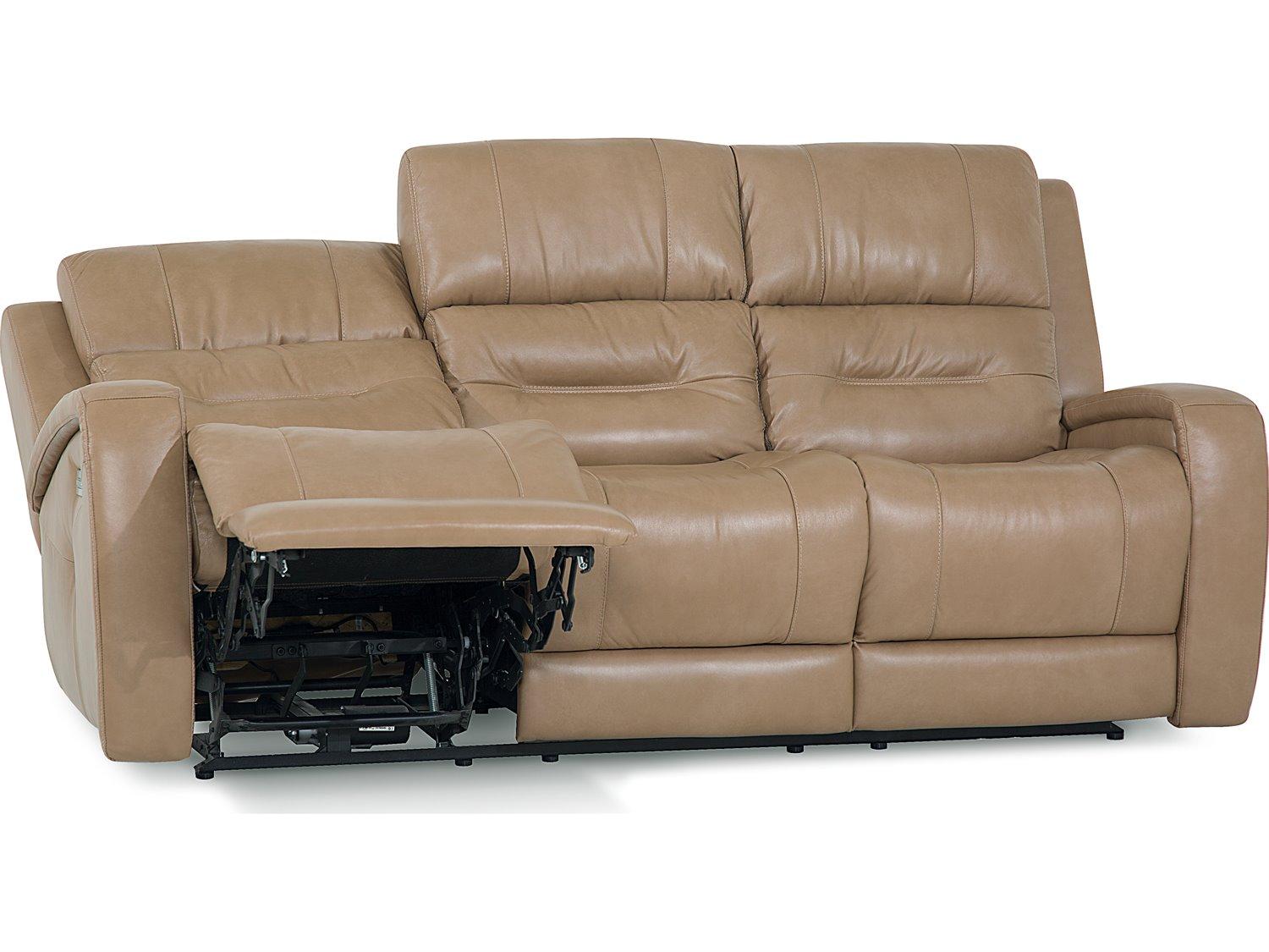 Palliser Washington Leather Upholstery Sofa Power Recliner with Headrest & Lumbar