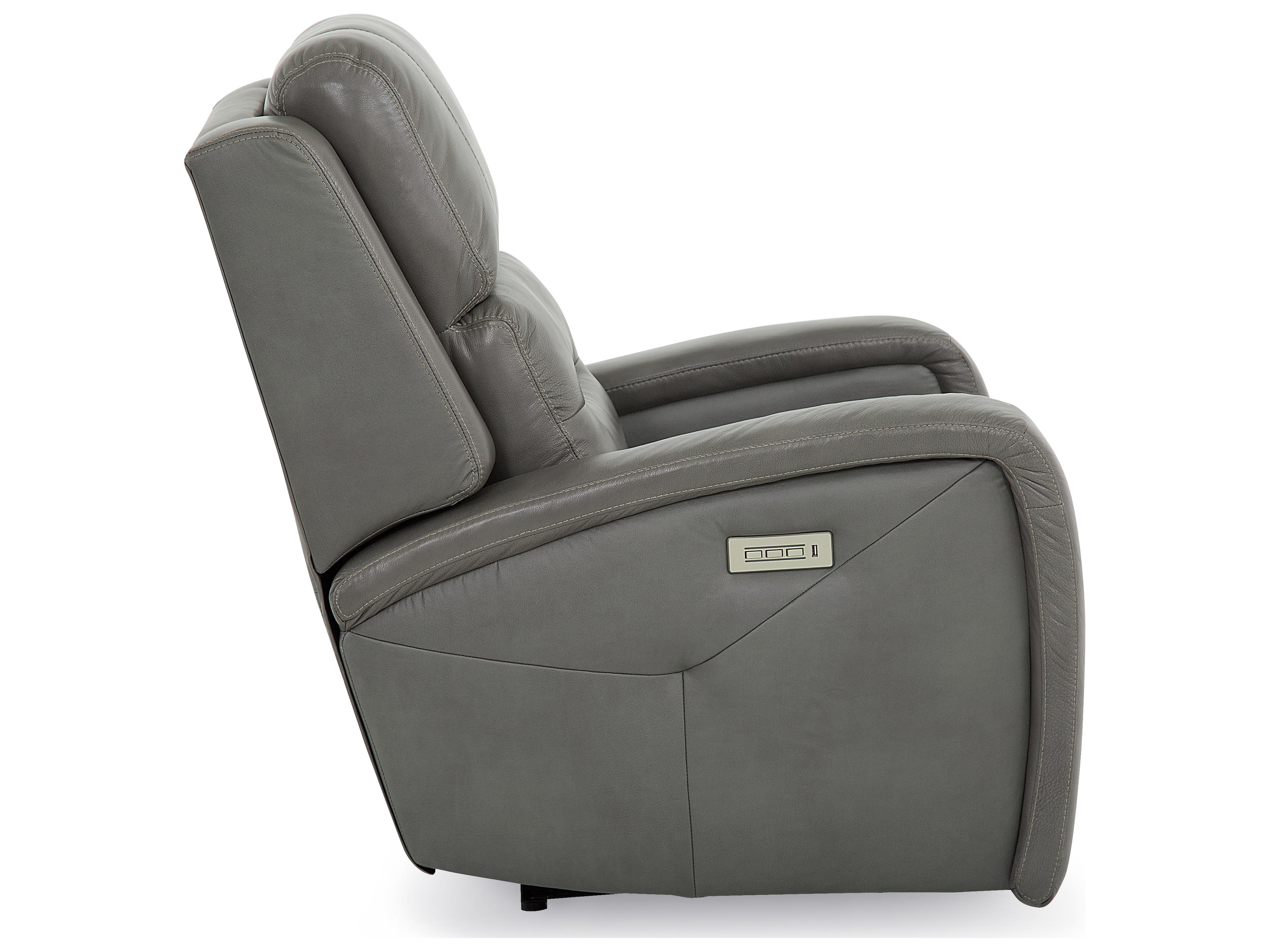 Palliser Washington Leather Upholstery Power Recliner Wall Hugger with Headrest & Lumbar