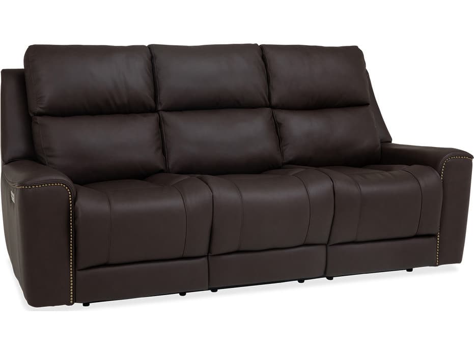 Palliser Hastings Leather Upholstery Sofa Power Recliner with Headrest & Lumbar